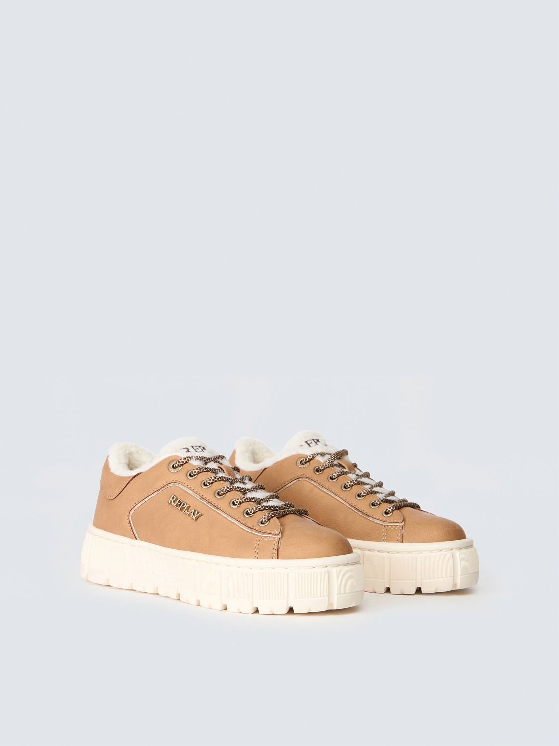 Replay PAULETTE WARM Plateausneaker Halbschuh, Schnürschuh mit kuscheligem Warmfutter