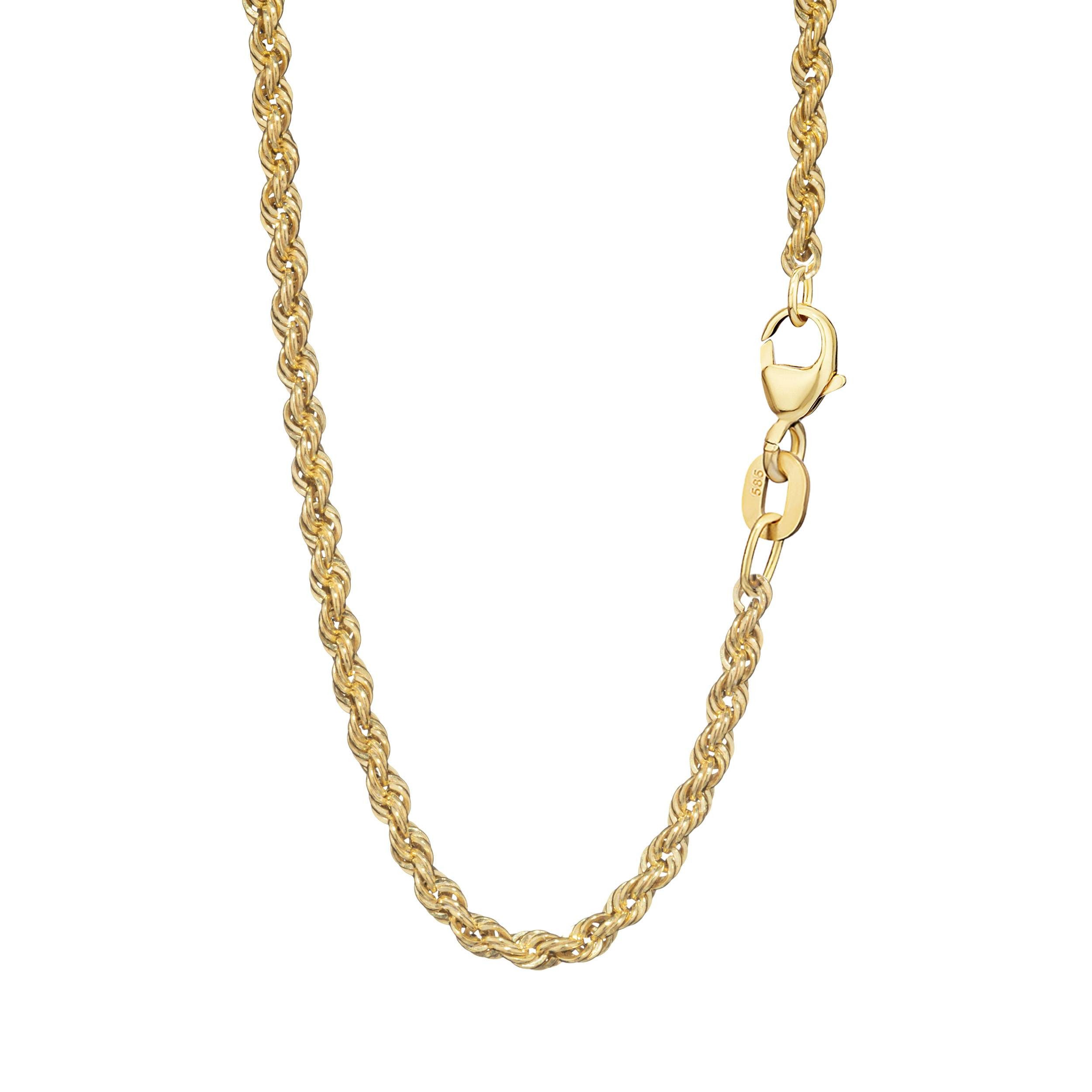 NKlaus Goldkette 45cm Zopfkette 585 Gelb günstig online kaufen