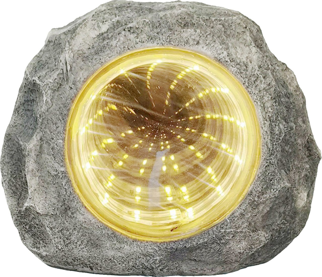 Dapo Außen-Stehlampe LED Solarleuchte Stein mit Dämmerungssensor