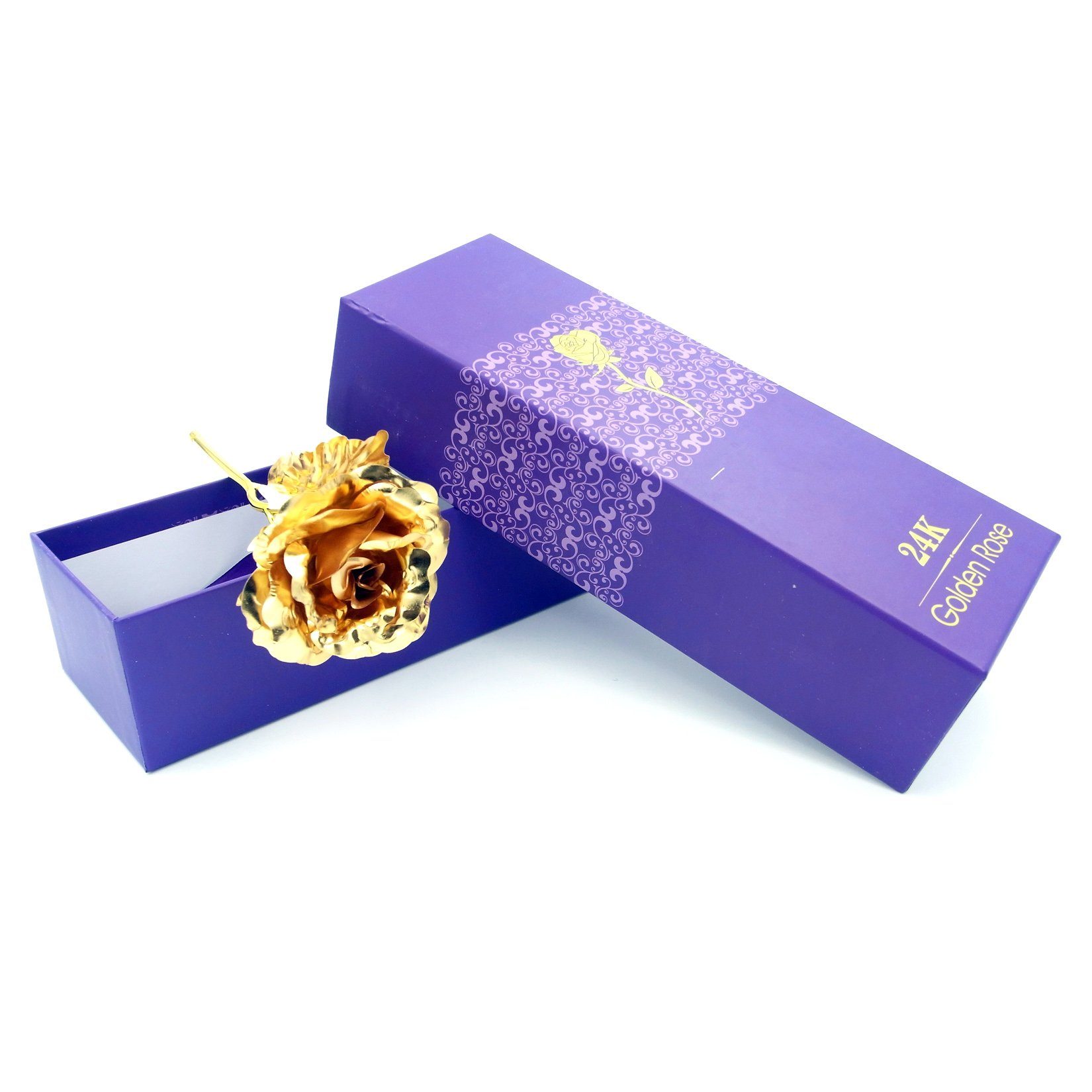 Rosette Goldene Gold Rose 24K Gold vergoldet Muttertag Valentinstag Geschenk