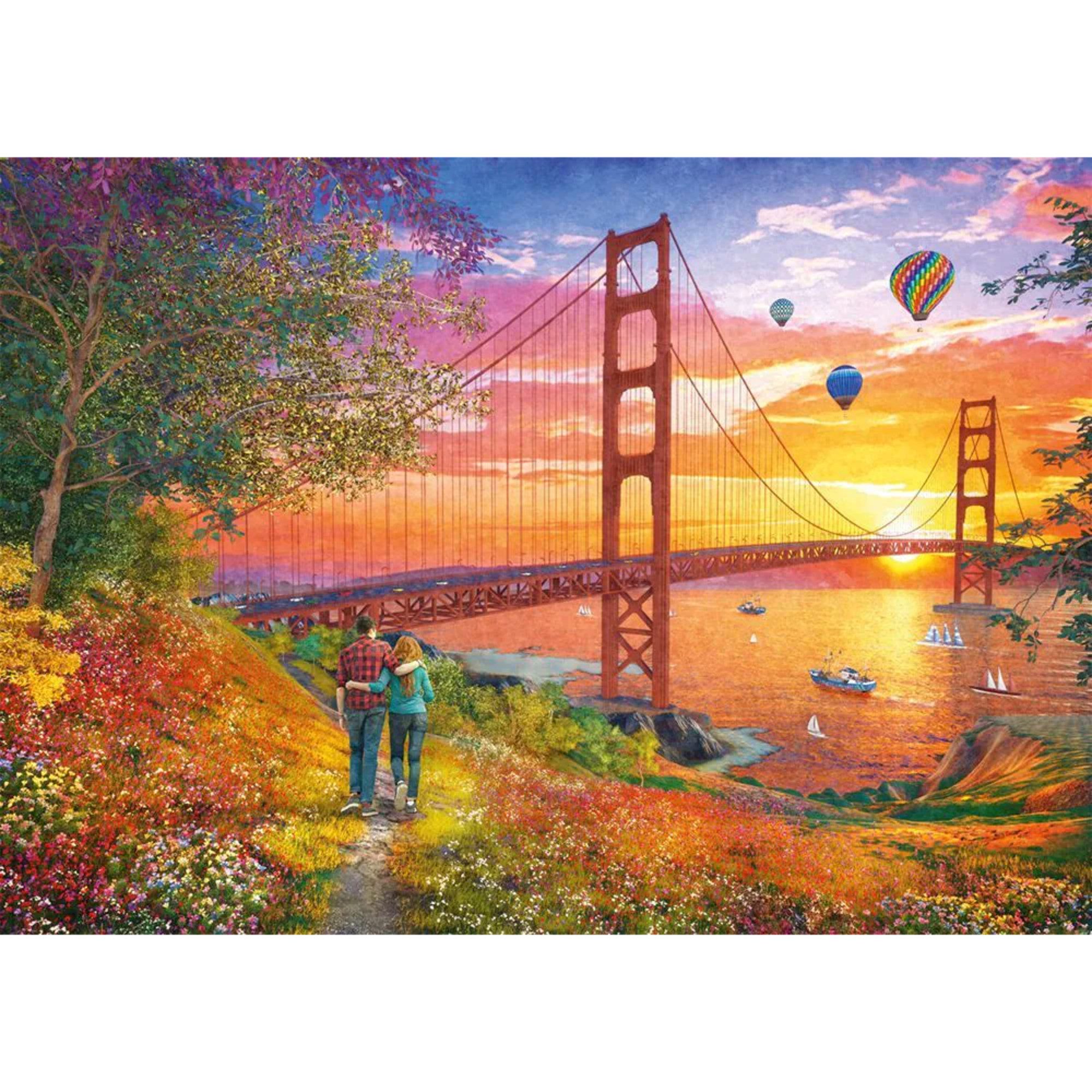 Schmidt Spiele Puzzle Schmidt Spiele Spaziergang zur Golden Gate Bridge, 2000 Puzzleteile