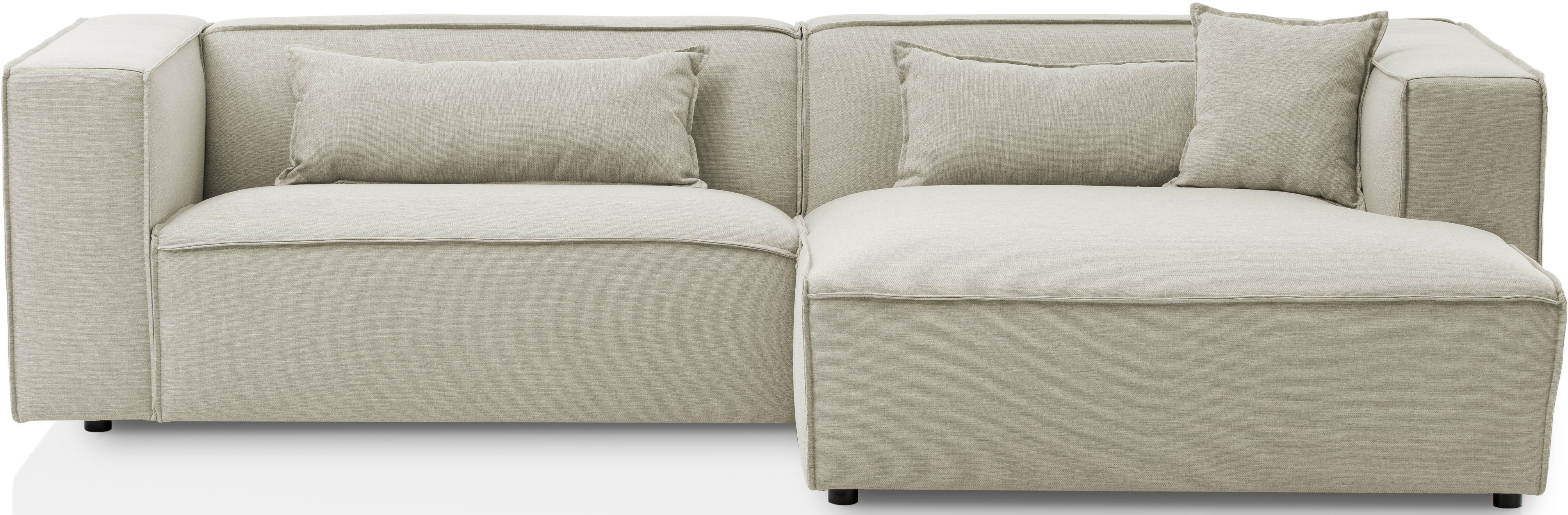 LeGer Home by Lena Gercke Ecksofa "PIARA mit Kedernaht, Cord, Leinenoptik o günstig online kaufen