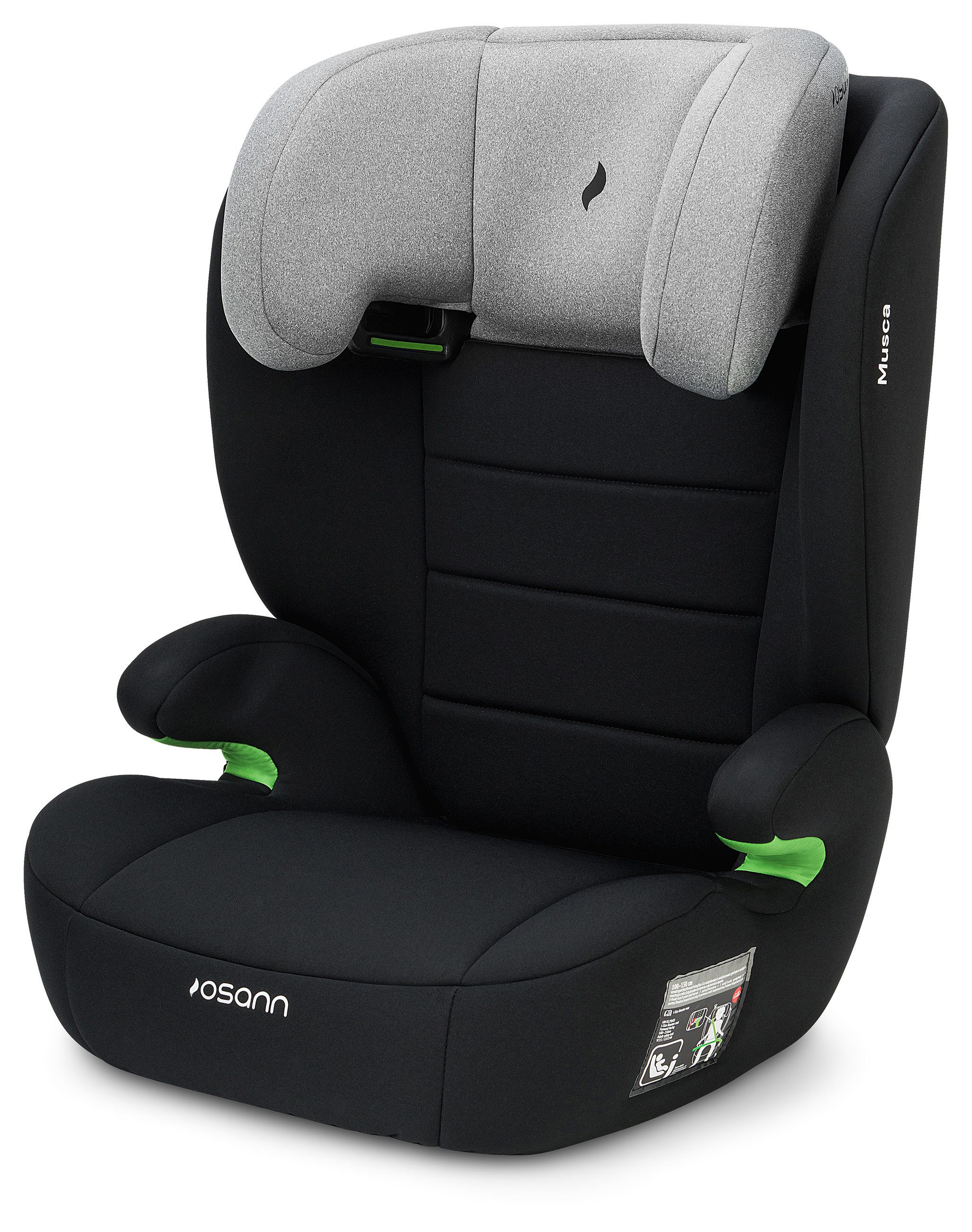 Osann Autokindersitz Musca i-Size, Kinderautositz (100-150 cm), ab: 6, bis: 12, ab: 100 cm, bis: 150 cm, mitwachsender Kindersitz nach i-Size Norm