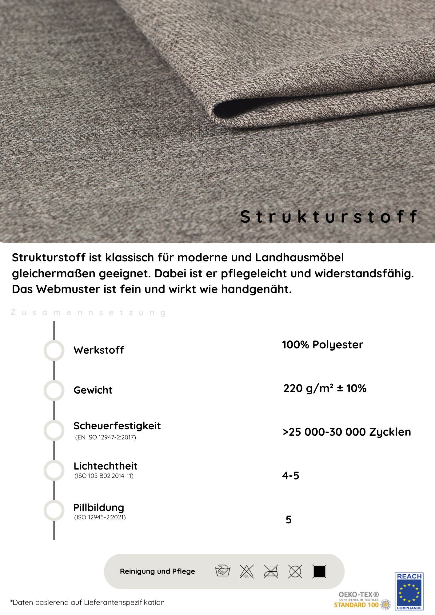 COLLECTION AB Polsterbett CLASSIC mit stabilem Rahmen und schönem Bezug (180 cm x 200 cm), Wahlweise mit Lattenrost und 4 Farben zur Auswahl – Bild 4 von 5