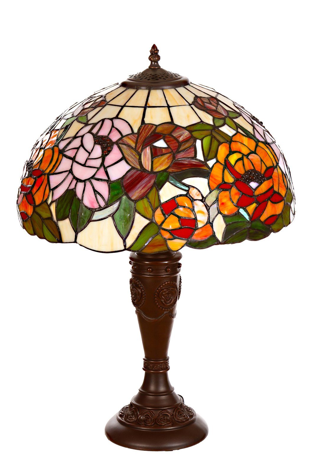 BIRENDY Stehlampe Lampe im TiffanyStil 16 Zoll Libelle Tiere Rose Tischlampe