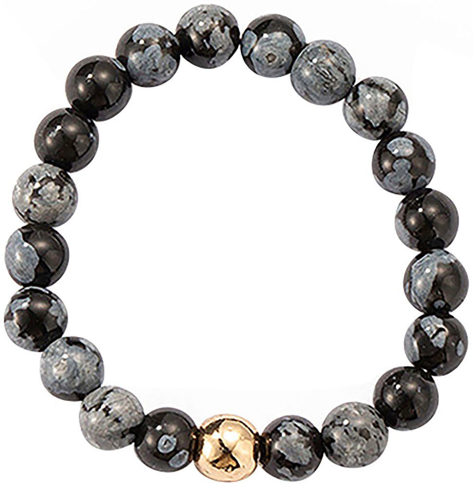 Firetti Ring-Set Multipack Schmuck Geschenk Damenring Kugel Zugband Edelstein Farbstein (Set, 3-tlg), Made in Germany - mit Edelsteinen