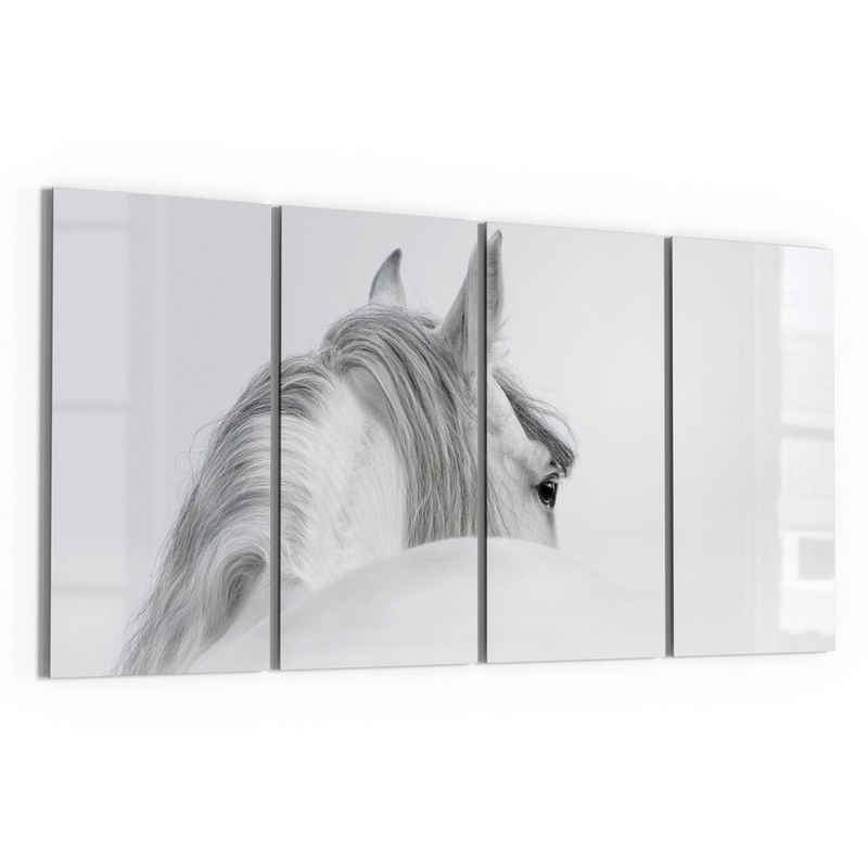 DEQORI Glasbild 'Andalusisches Pferd', 'Andalusisches Pferd', Glas Wandbild Bild schwebend modern