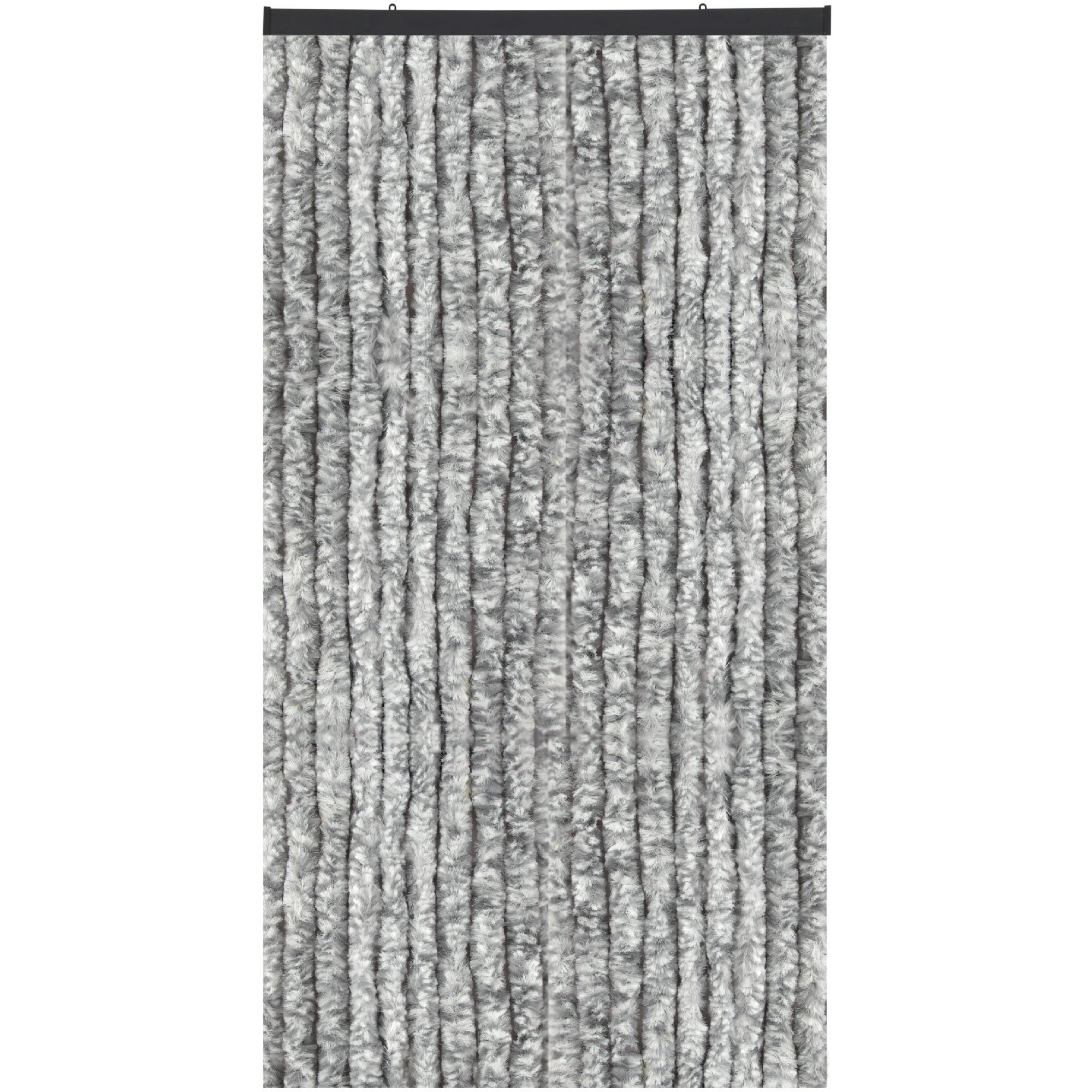 Türvorhang Flauschi, Arsvita, Ösen (1 St), Flauschvorhang 160x185 cm in Meliert hellgrau - weiß, viele Farben Meliert Hellgrau/Weiß