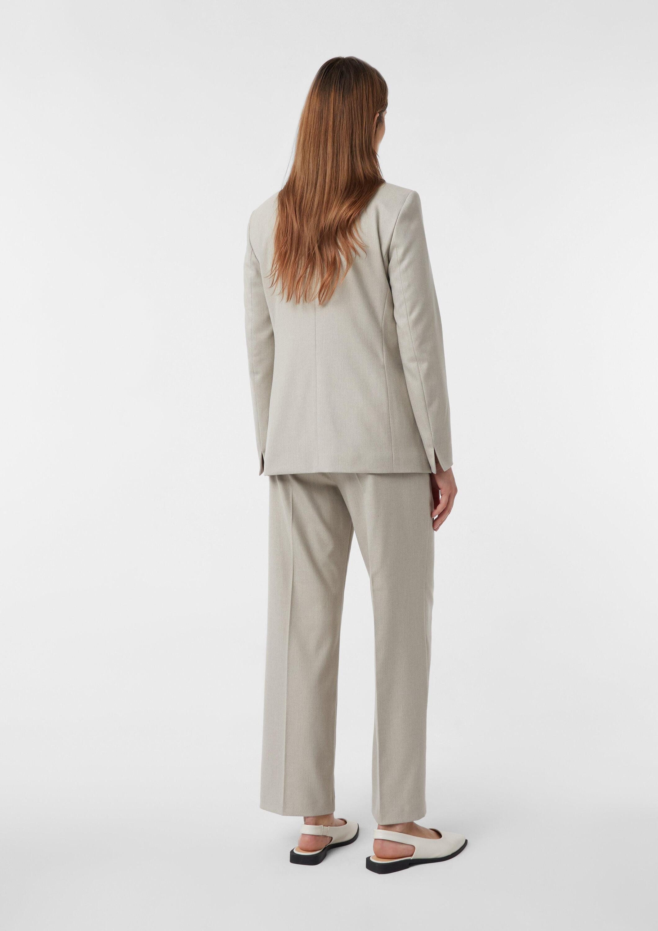 comma Jackenblazer Indoor-Blazer Antaillierter Flanell-Blazer