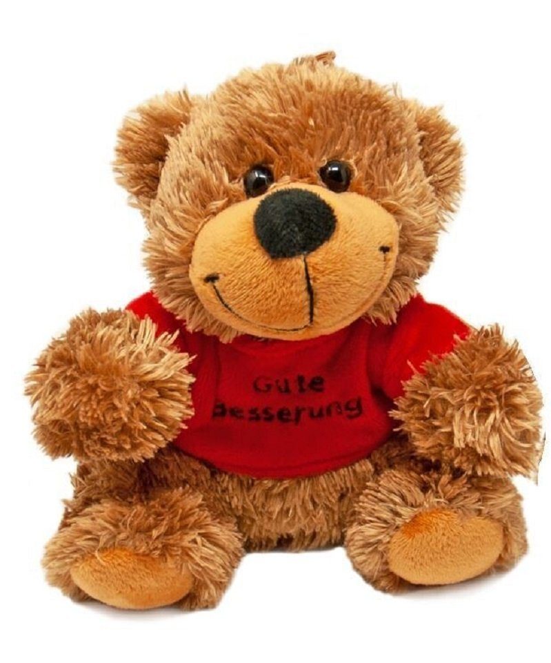 Kuscheltier Bär Gute Besserung mit Hemd ca. 17 cm - Teddybär - Trostbär