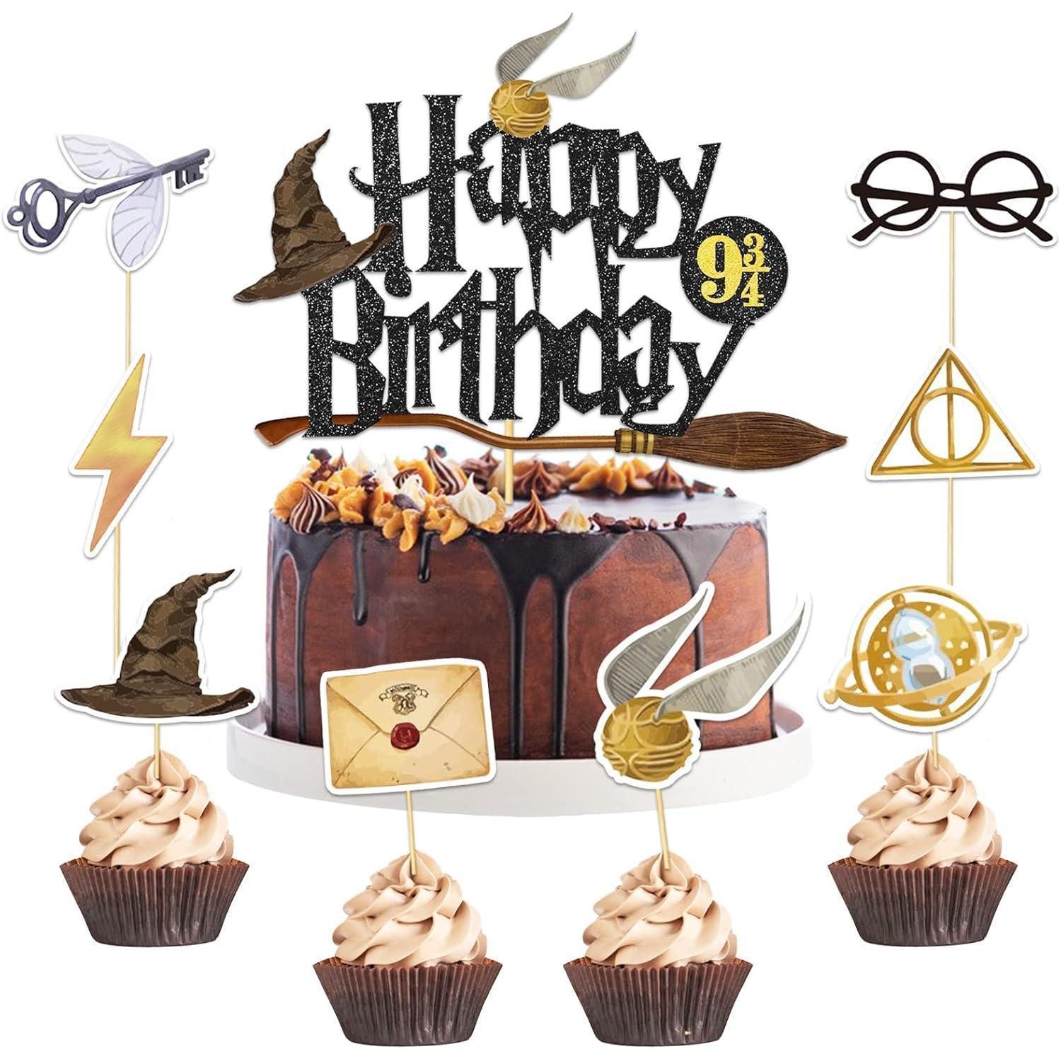 LuxusKollektion Sticker Tortendeko 33 Stück Glitter Magier Topper Kuchen Party Magic