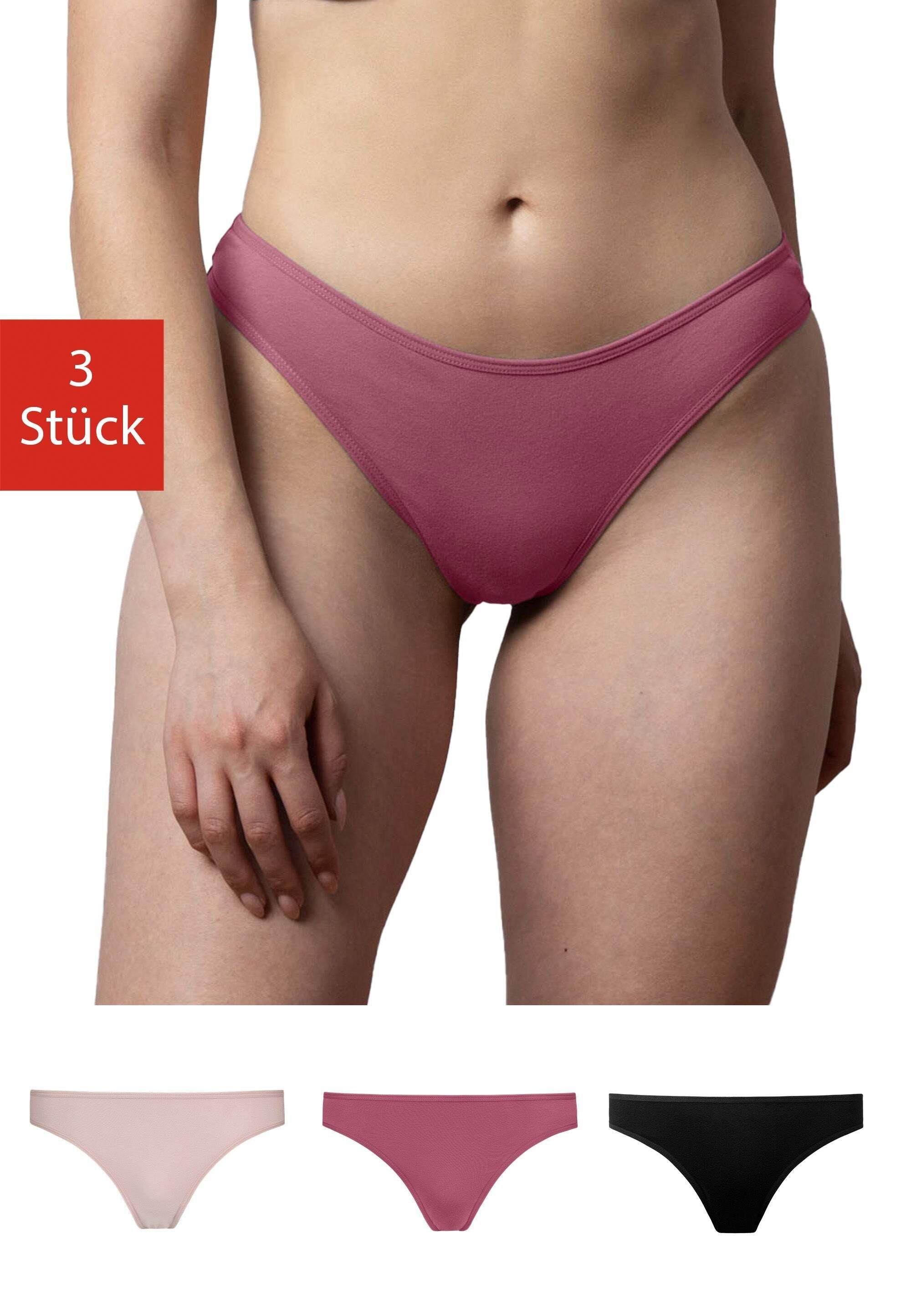 SNOCKS Tanga String Damen Unterhose (3-St) aus Bio-Baumwolle, unsichtbar un günstig online kaufen