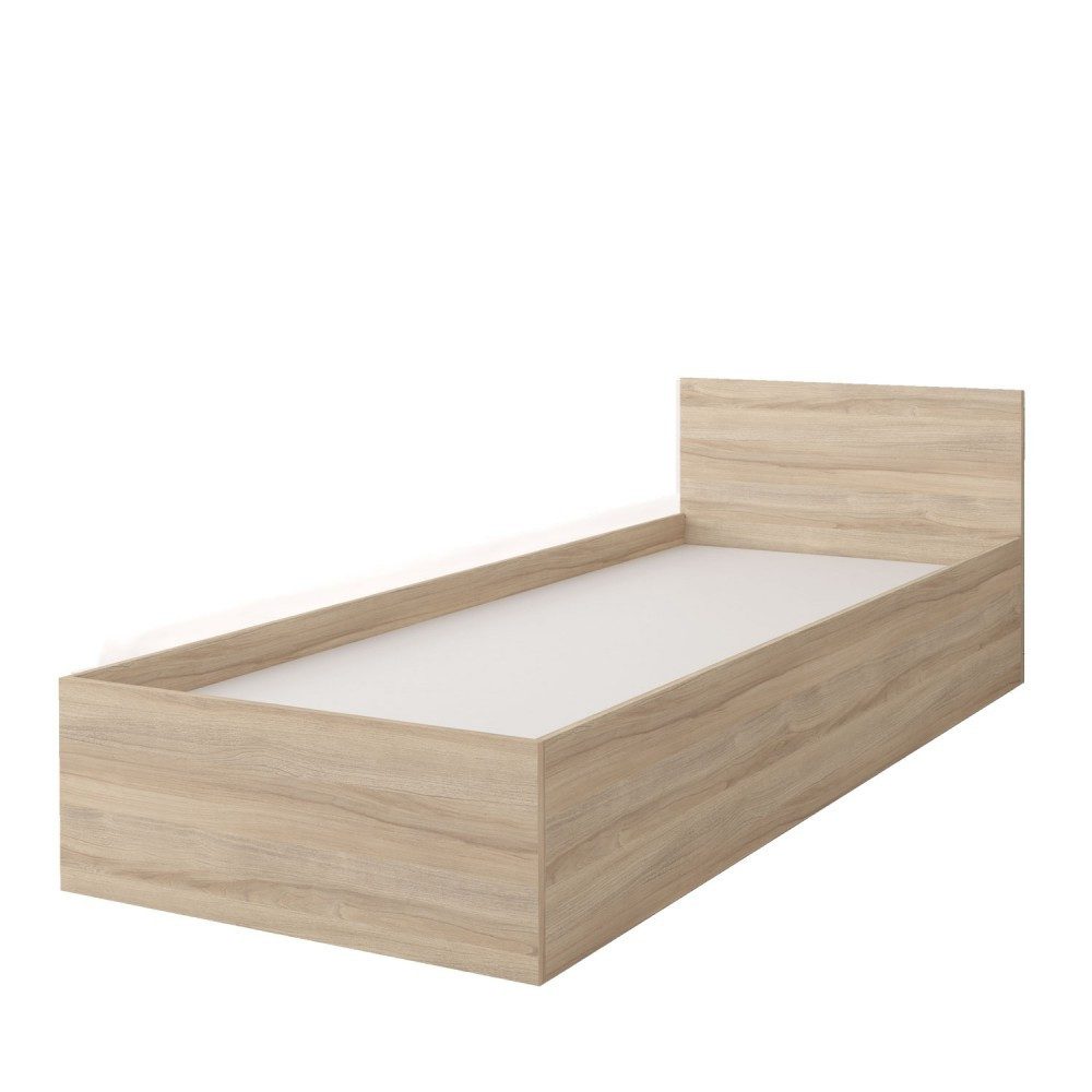 Deine Möbel 24 Kinderbett OLMO 46 Bett Jugendbett Weiß Eiche Sonoma 90x200 (Set, 1-tlg., Set), Matratze optional