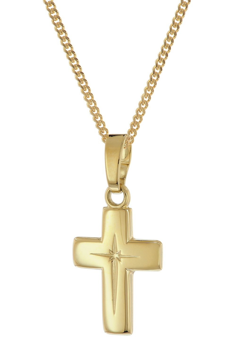 trendor Panzerkette -Anhänger für Gold 585/14K mit goldplattierter Kette