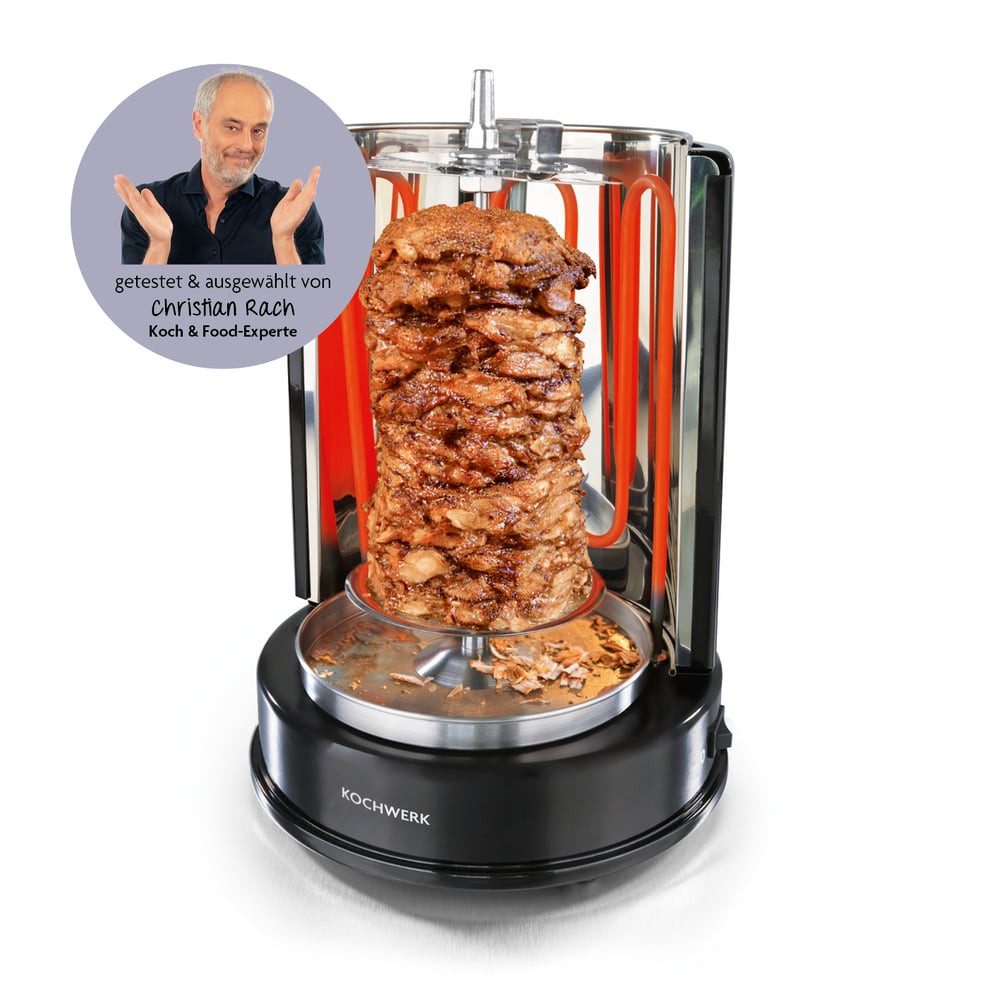 Dönergrill Drehspieß Grill Spieß elektisch Hähnchen