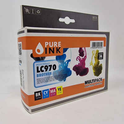 Pure Ink 4er Multipack ersetzen Brother Patronen LC-970 LC-1000 Tintenpatrone