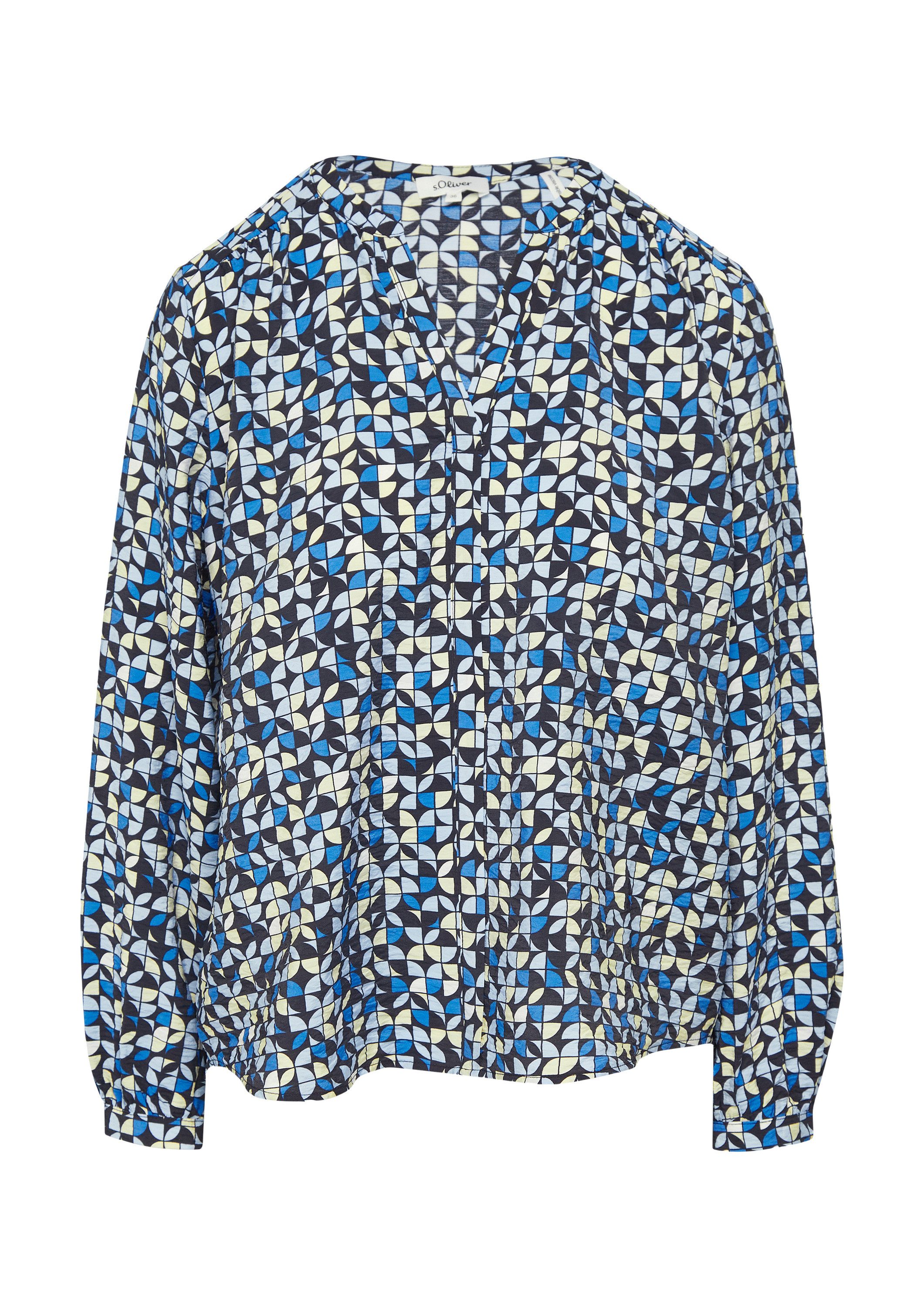 s.Oliver Langarmbluse Bluse Strukturierte Bluse aus Viskosemix günstig online kaufen