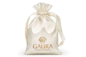 Gaura Pearls Kette mit Anhänger Silberkette mit Perlenanhänger weiß 10-11 mm mit Zirkonia, 45 cm, 925er rhodiniertes Silber