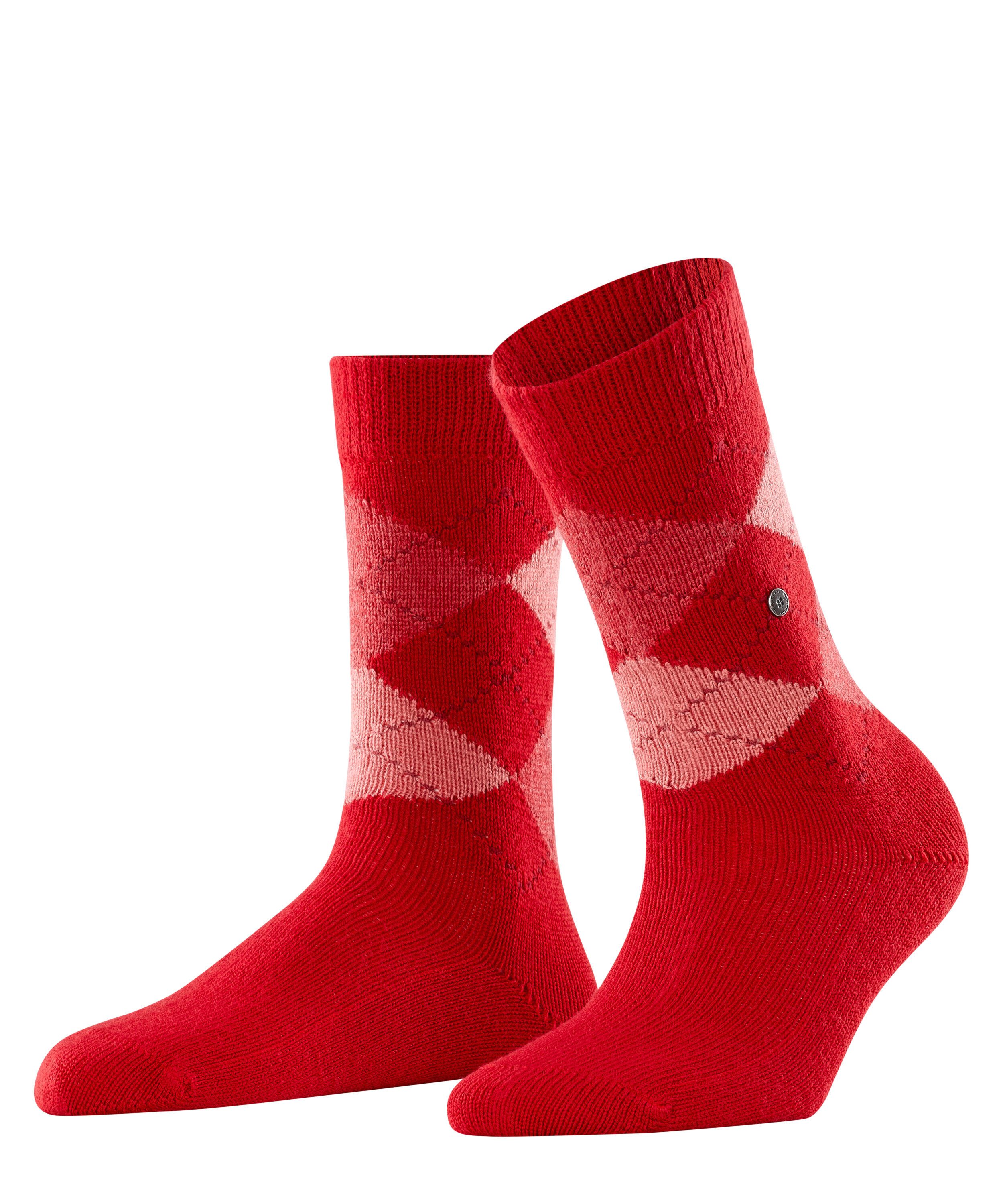 Burlington Socken Whitby Einheitsgröße 36-41, Argyle-Muster, weiche Haptik