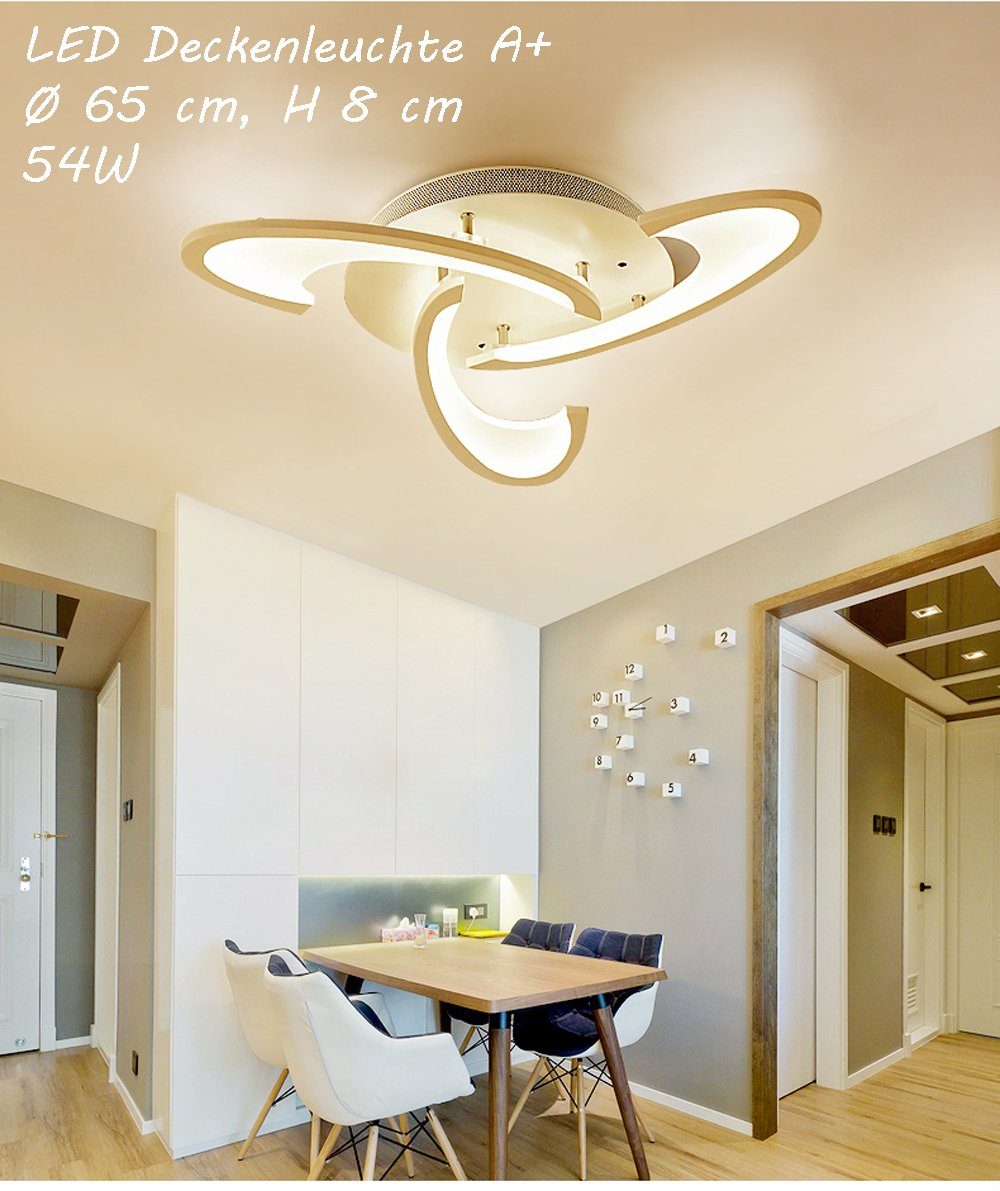 Euroton LED Deckenleuchte LED Deckenleuchte Fernbedienung Lichtfarbe einstellbar dimmbar Lampe, LED fest integriert, kaltweiß,neutralweiß bis warmweiß, 7000 k-3000 k stufenlos einstellbar