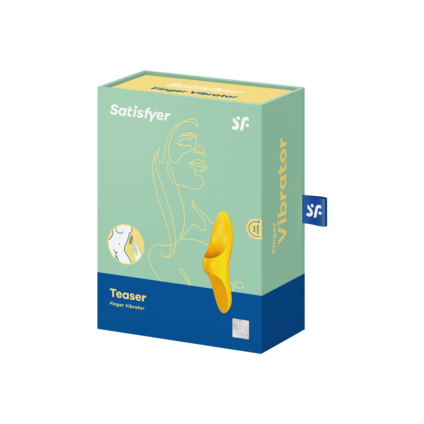 "Teaser", gelb Silikon, Satisfyer Klitoris-Stimulator Fingervibrator, Satisfyer 12cm medizinisches