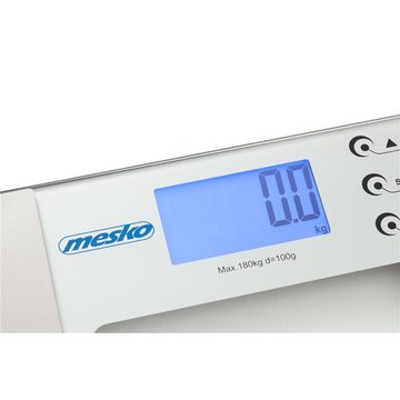 Mesko Körper-Analyse-Waage MS 8146, digital, Körperfettwaage, aus Glas, bis 180 kg, Batterie
