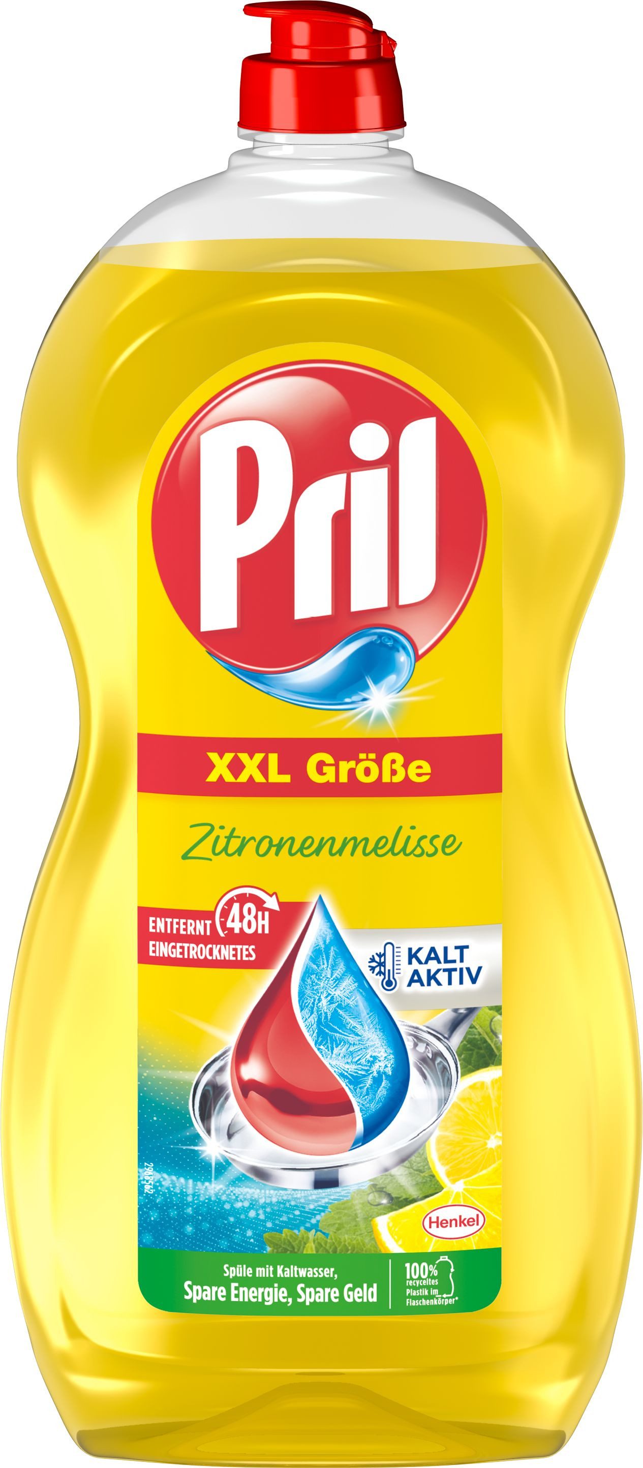 PRIL PRIL Zitronenmelisse Spülmittel Original Inhalt 1,2L Посудомоечная жидкость (XXL-Größe, [1-St. selbstaktiv gegen Fett & Stärke)