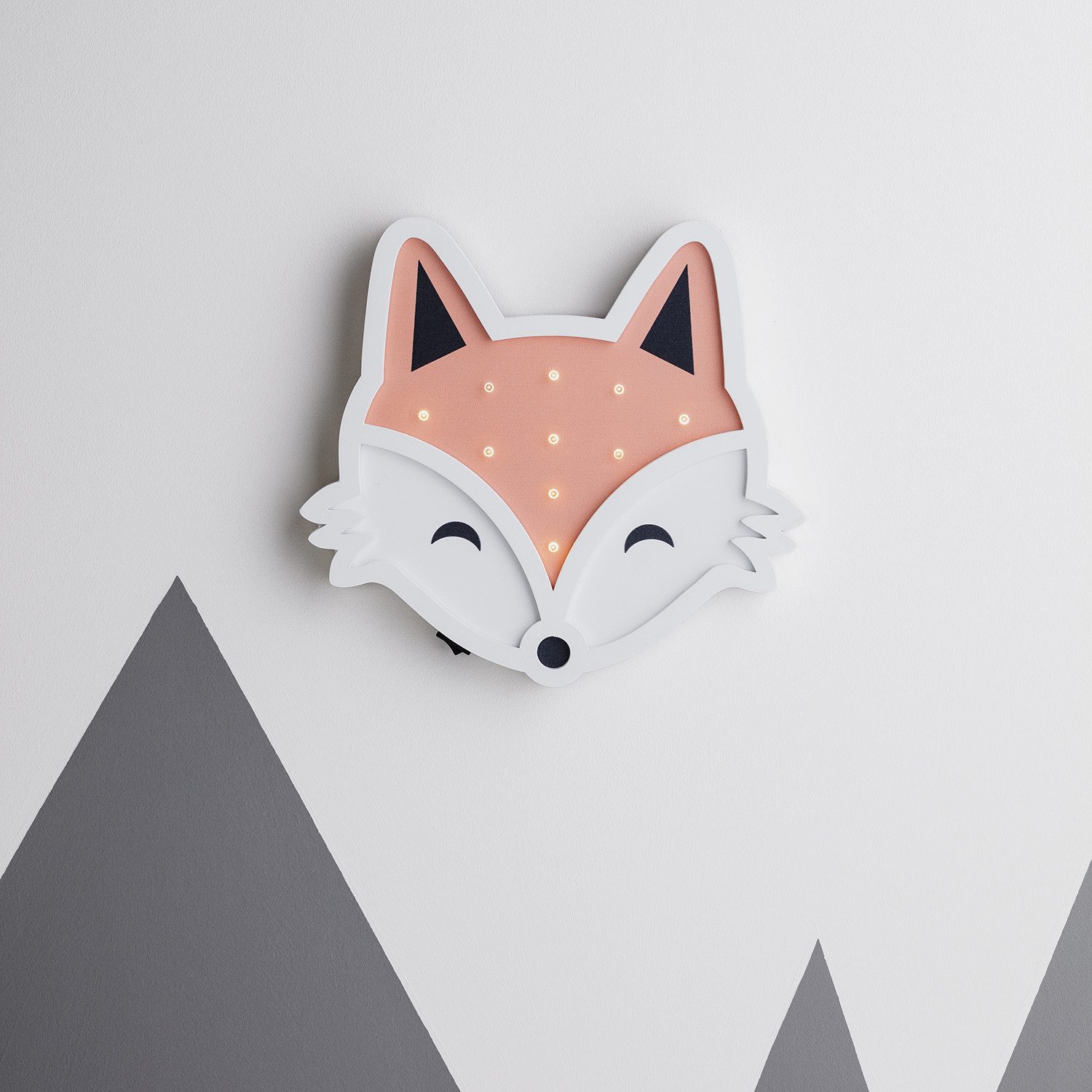 Lights4fun LED Wandleuchte Fuchs Wandlampe Kinderzimmer