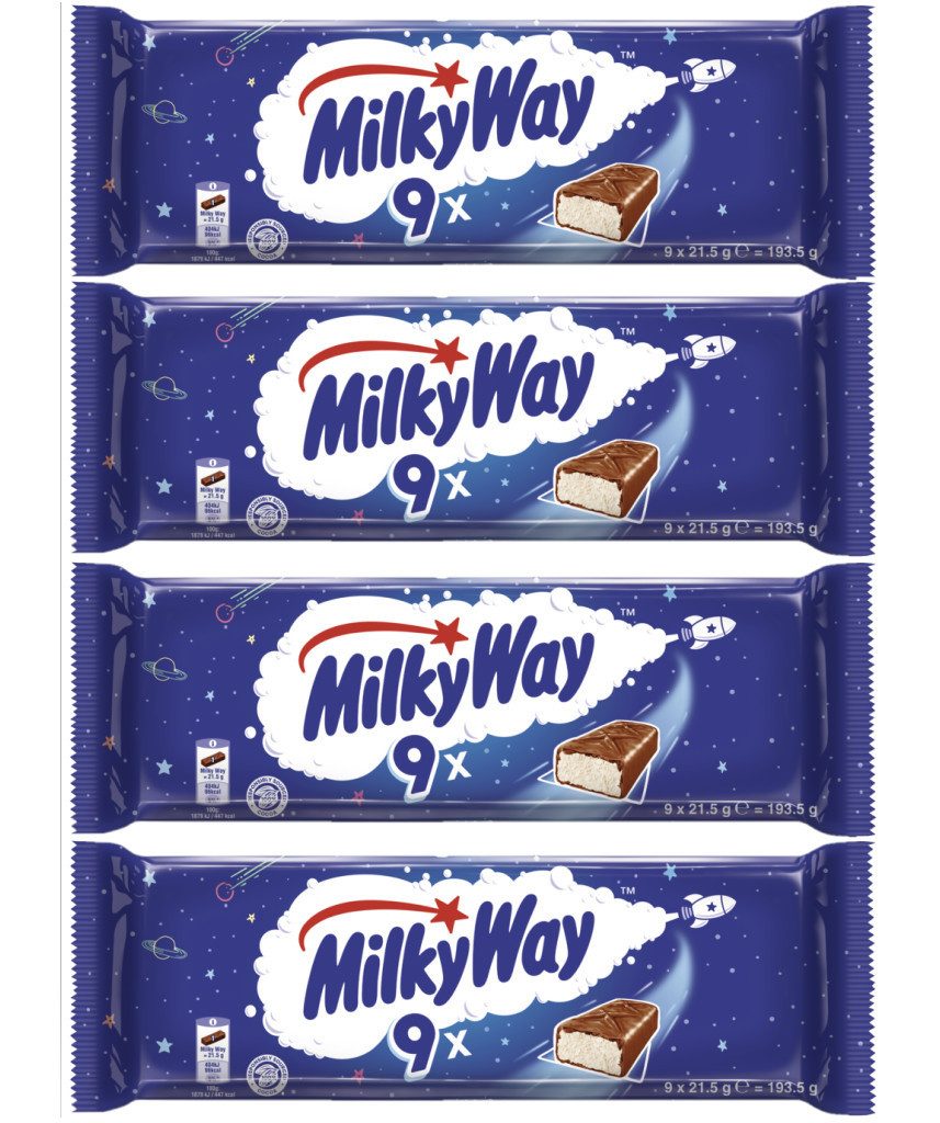Milky Way Süßigkeit MILKY WAY Multipack 4x9x21,5g, 774g, 36 Riegel