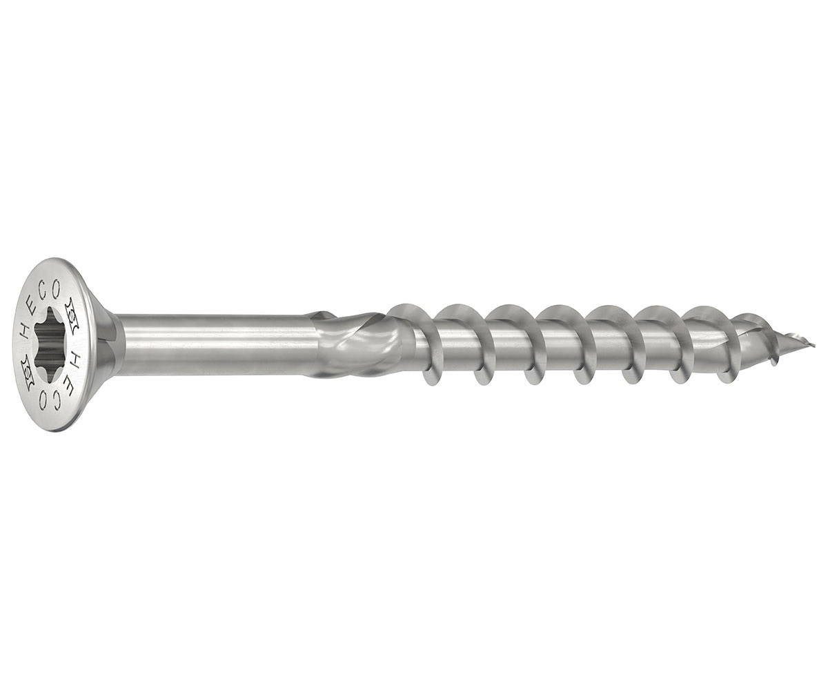HECO Schrauben Holzbauschraube TOPIX-plus Holzbauschraube, Senkkopf, HD-20, Teilgewinde, Edelstahl A2, (200 St)