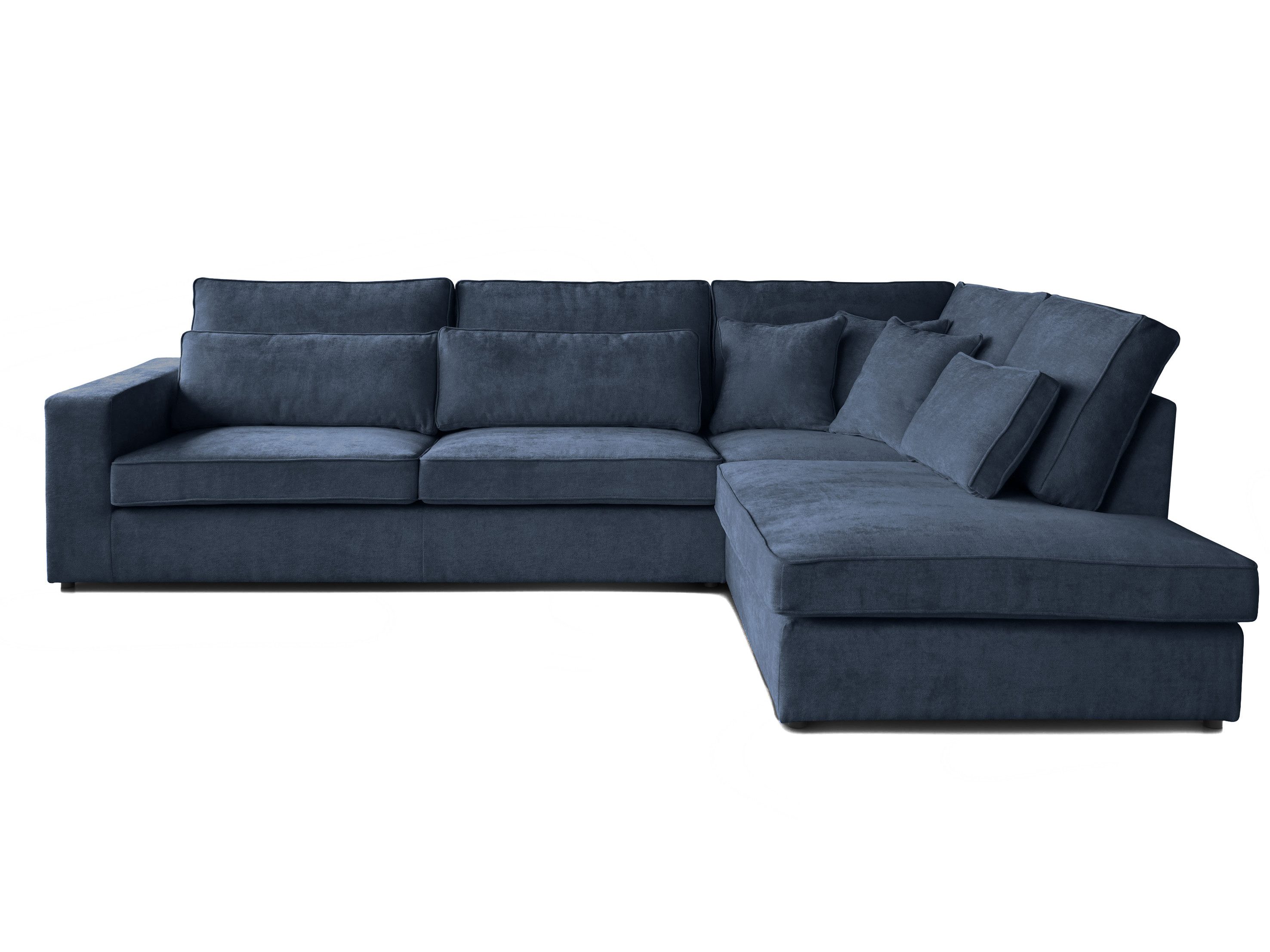 Beautysofa Ecksofa mit dekorativen Kissen PARMA, im modernes Design, klassische Polsterecke inklusive Wellenfedern, Ottomane links oder rechts wählbar
