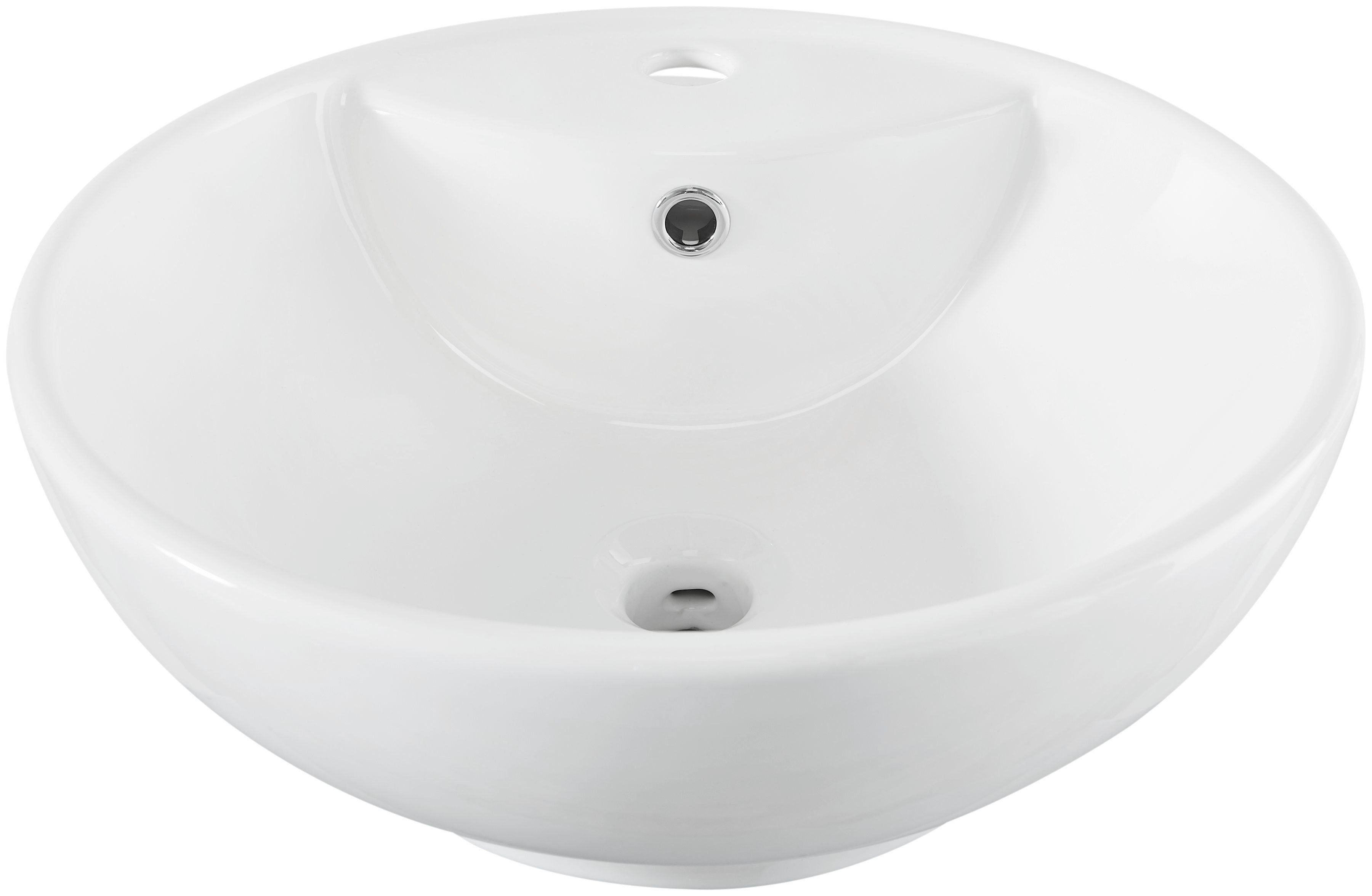 welltime Aufsatzwaschbecken Milano, mit Überlauf, rund, Durchmesser 45 cm günstig online kaufen