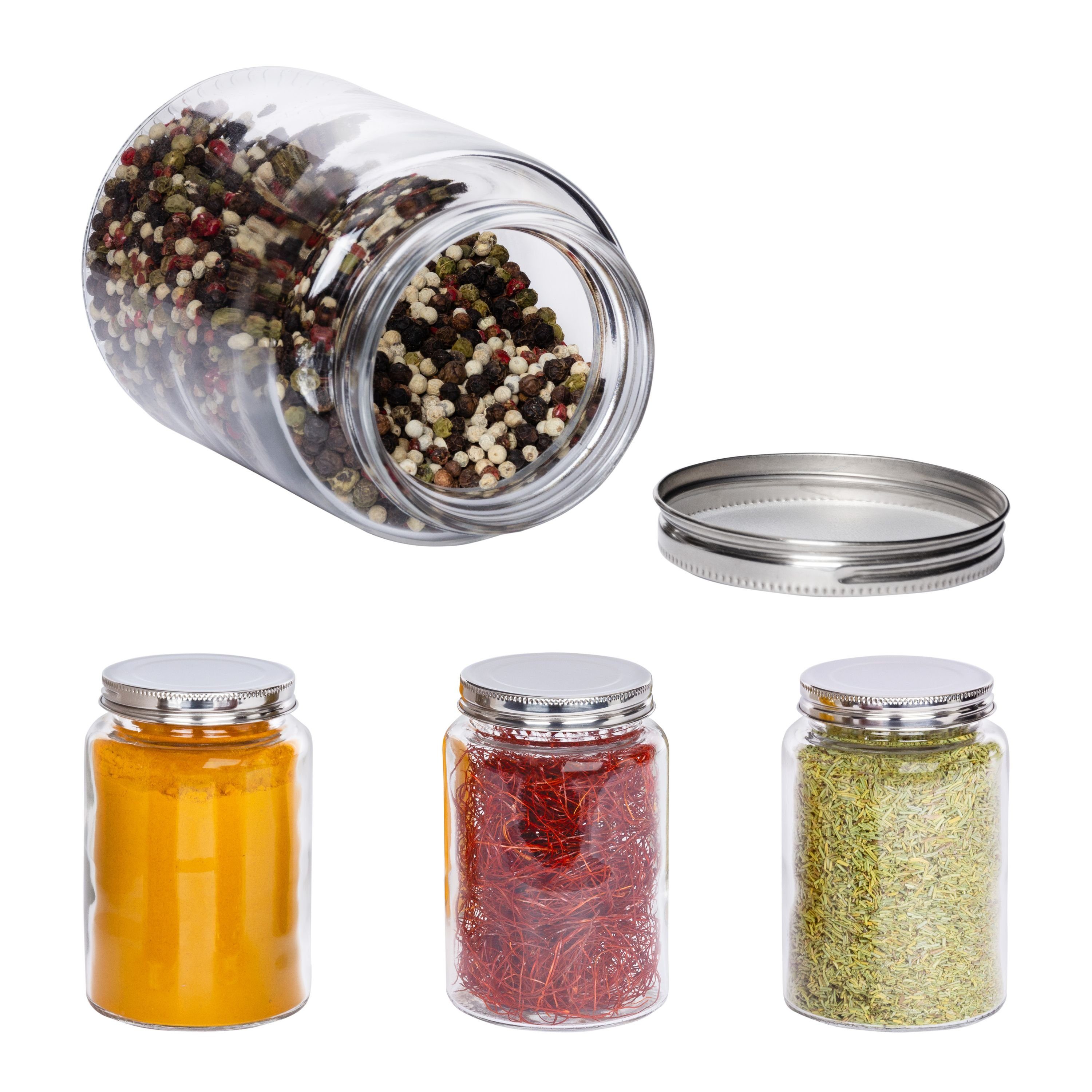 MamboCat Vorratsglas 4er Set Vorratsglas Doria 520ml - 4x 11962, Glas