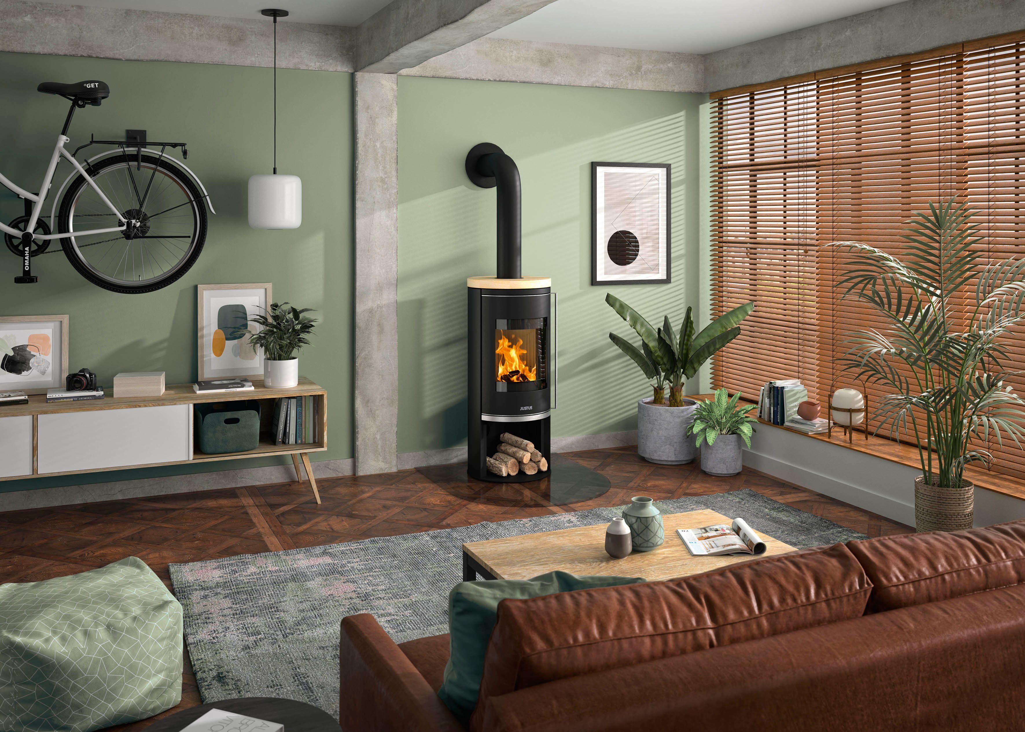 JUSTUS Kaminofen Faro 2.0, 6 kW, Zeitbrand