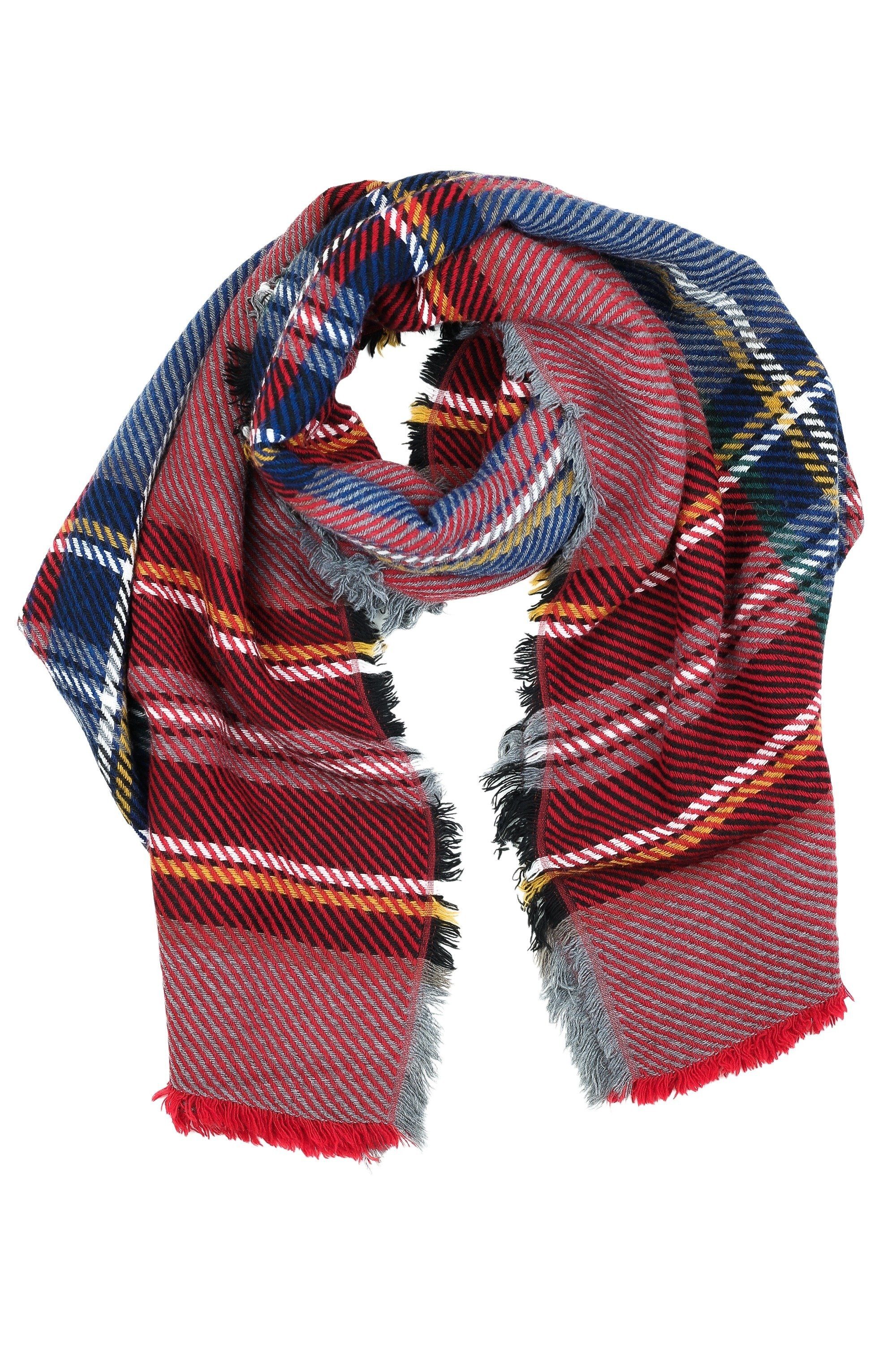 COLLEZIONE ALESSANDRO Wollschal Karo, (1-St), gestreift, Made in Italy