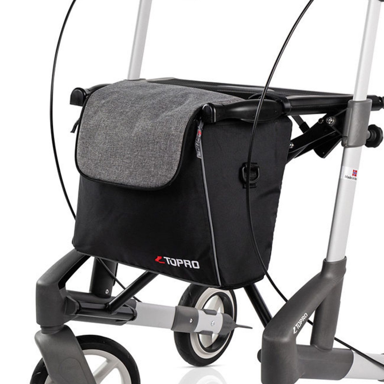 Topro Rollator Einkaufstasche für Troja 5G Rollator, Farbe grau