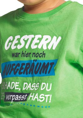 KIDSWORLD T-Shirt GERTERN WAR HIER NOCH AUGERÄUMT..., Sprücheshirt für kleine Jungen