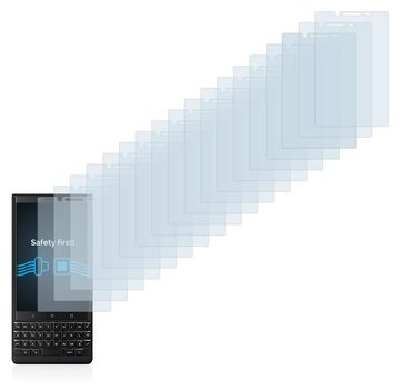 Savvies Schutzfolie für BlackBerry Key2 (Dual Sim), Displayschutzfolie, 18 Stück, Folie klar