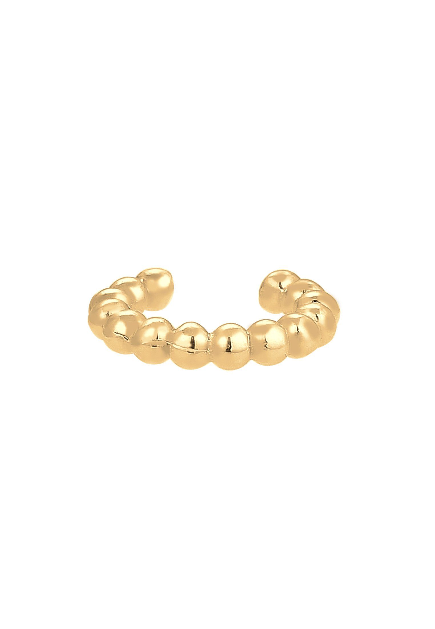 Elli Single-Ohrhaken Basic Single Kugeln Ohrklemme 925 Silber Earcuff Gold