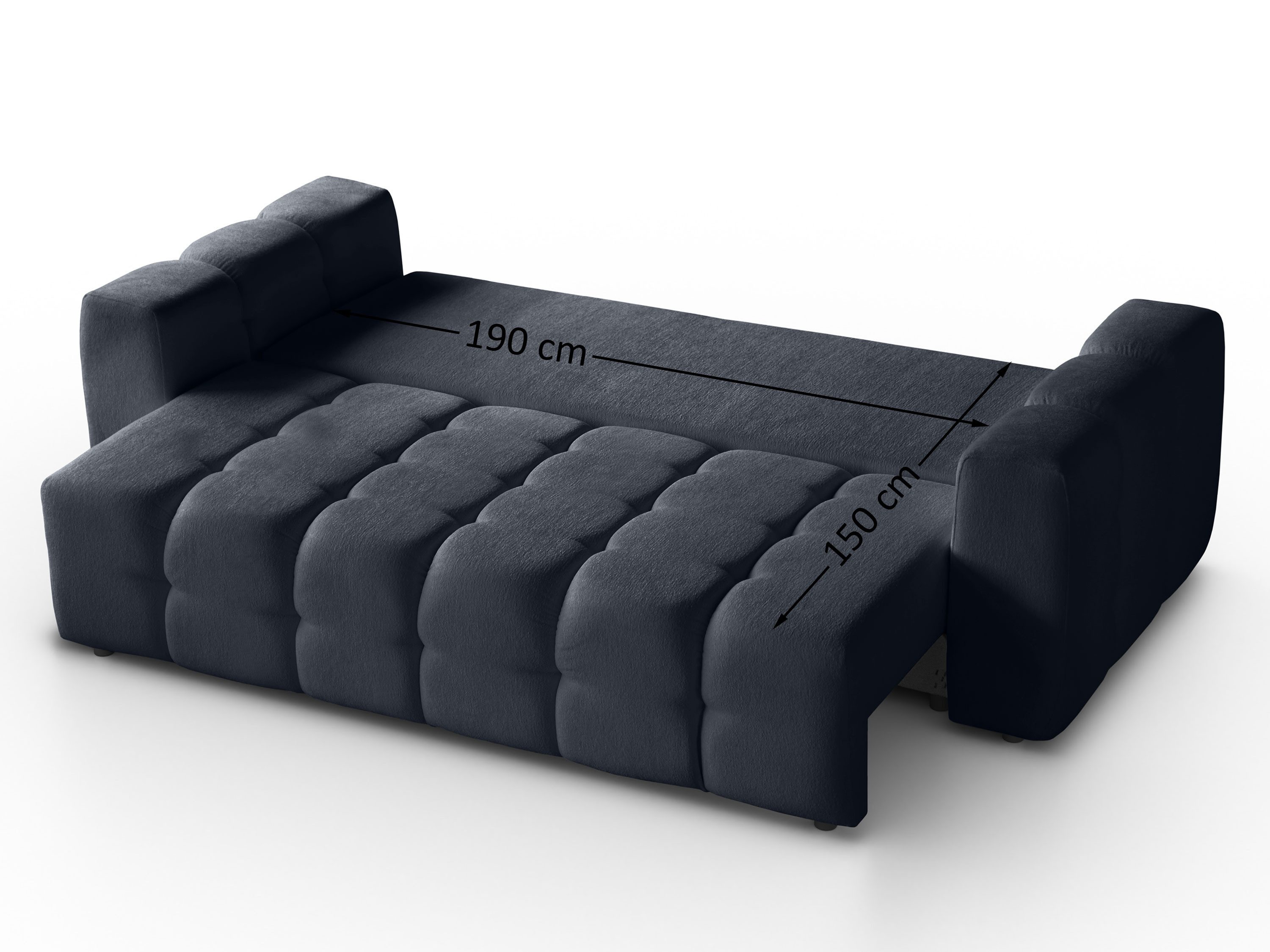 Beautysofa Sitzgruppe Modernes, elegantes Sofa + Sessel + Hocker BONA, (Liegefläche: 190×150 cm), B:240/H:90/T:172cm
