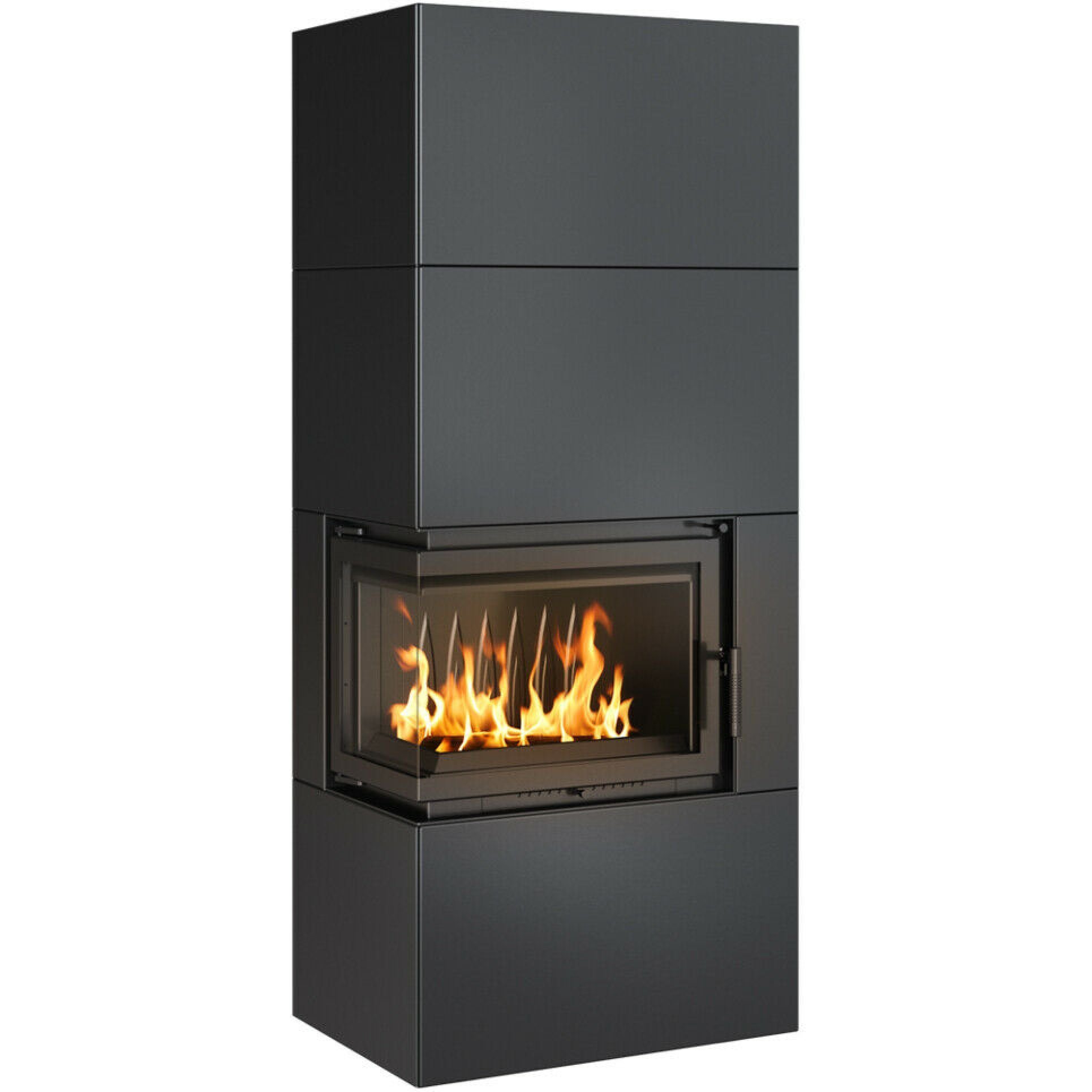 Kratki Kaminbausätze KRATKI Kaminofen Simple Box Komplettset links schwarz günstig online kaufen