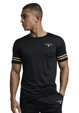 Siksilk T-Shirt SikSilk T-Shirt S/S MESH BOUND GYM TEE SS19308 Black Gold Schwarz
