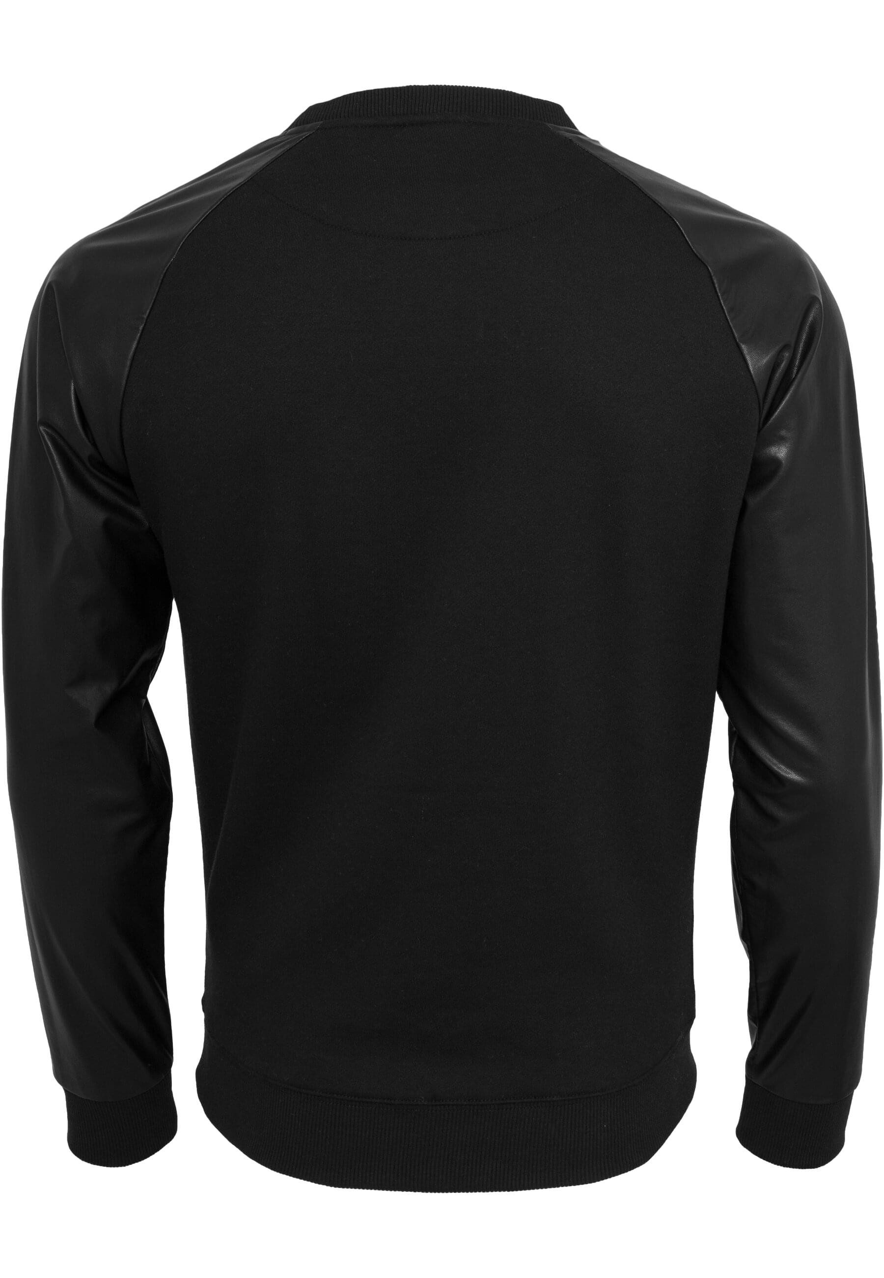 URBAN CLASSICS Rundhalspullover Urban Classics Herren Raglan Leather Imitat günstig online kaufen