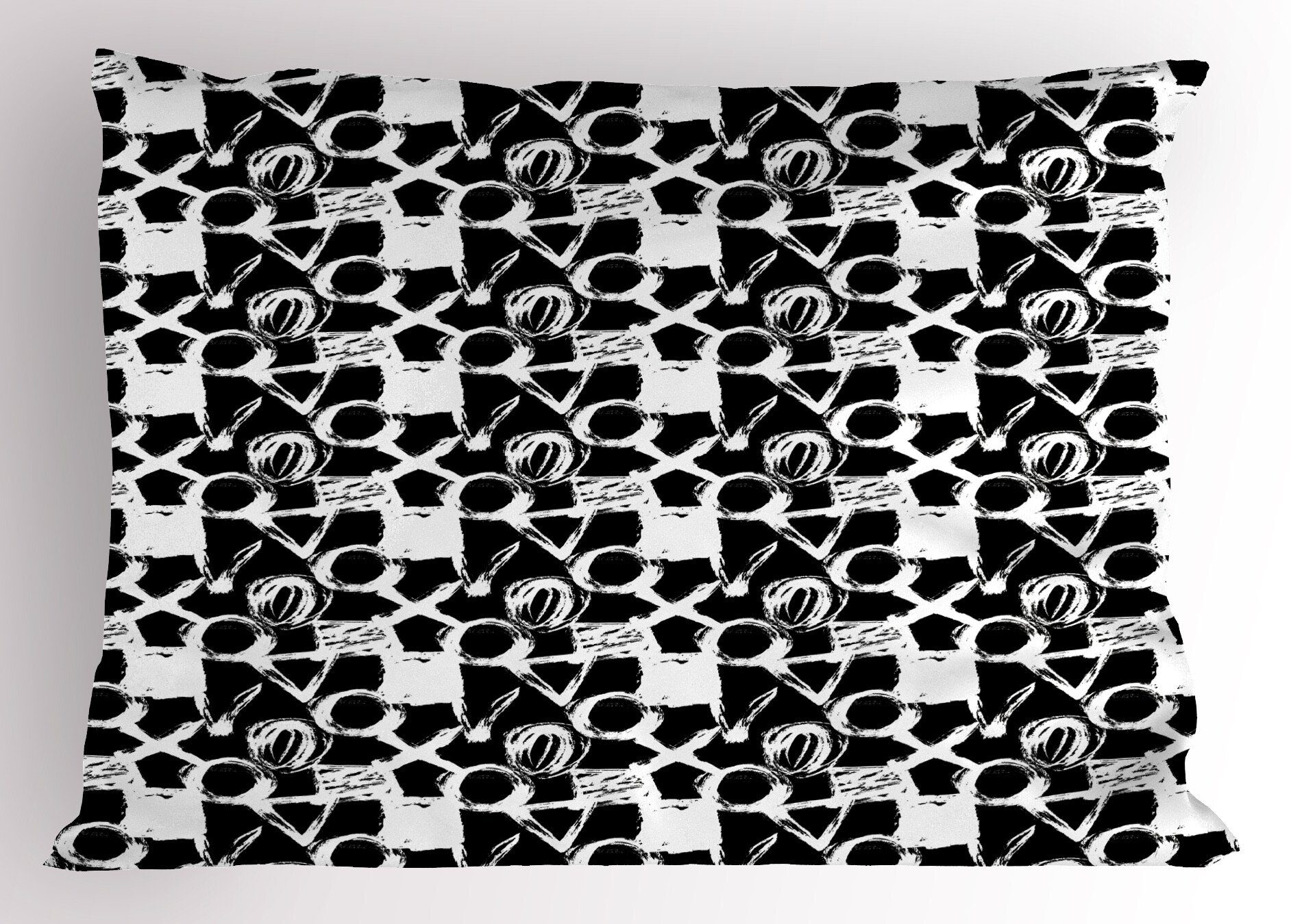 Kissenbezüge Dekorativer Standard King Size Gedruckter Kissenbezug, Abakuhaus (1 Stück), Kunst Abstract Brushstroke-Form