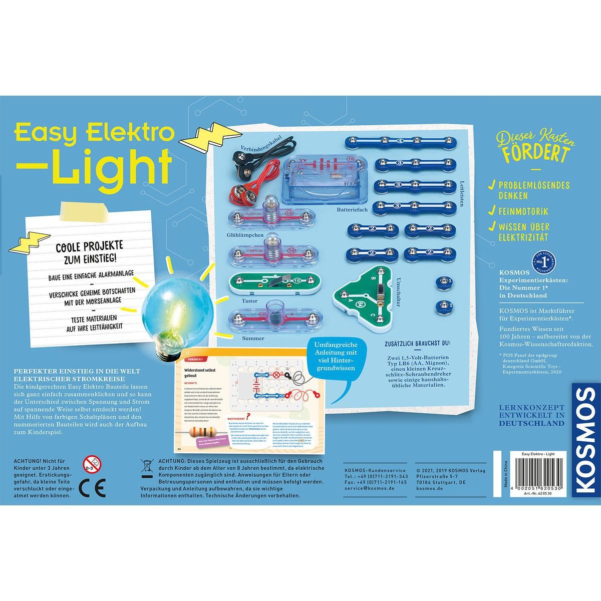 Kosmos Experimentierkasten Experimentierset Easy Elektro-Light Erste elektrische Stromkreise