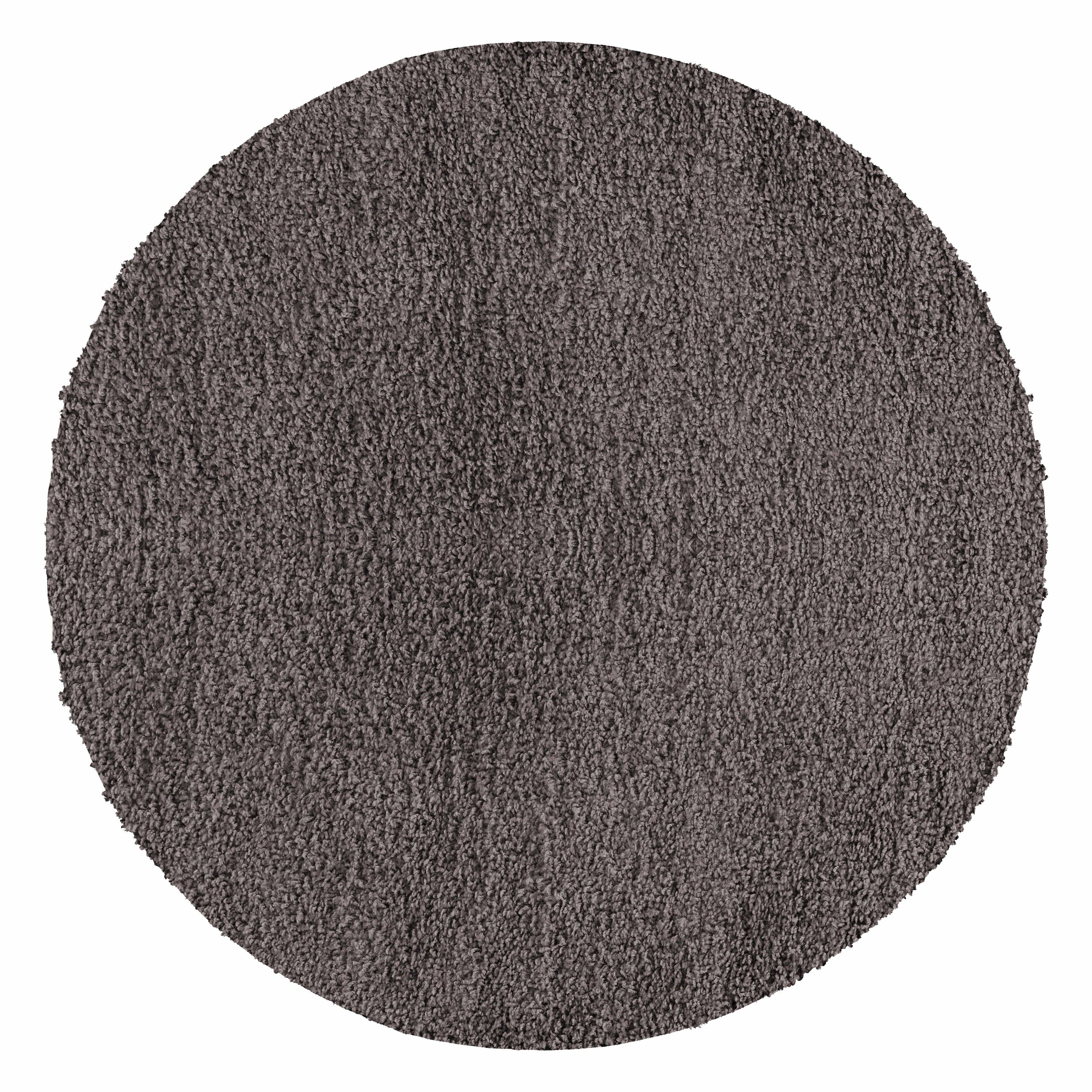 Teppium Teppich Unicolor - Einfarbig, Rund, Höhe: 30 mm, Einfarbig Shaggy Teppich Wohnzimmer Langflor versch. farben und größen