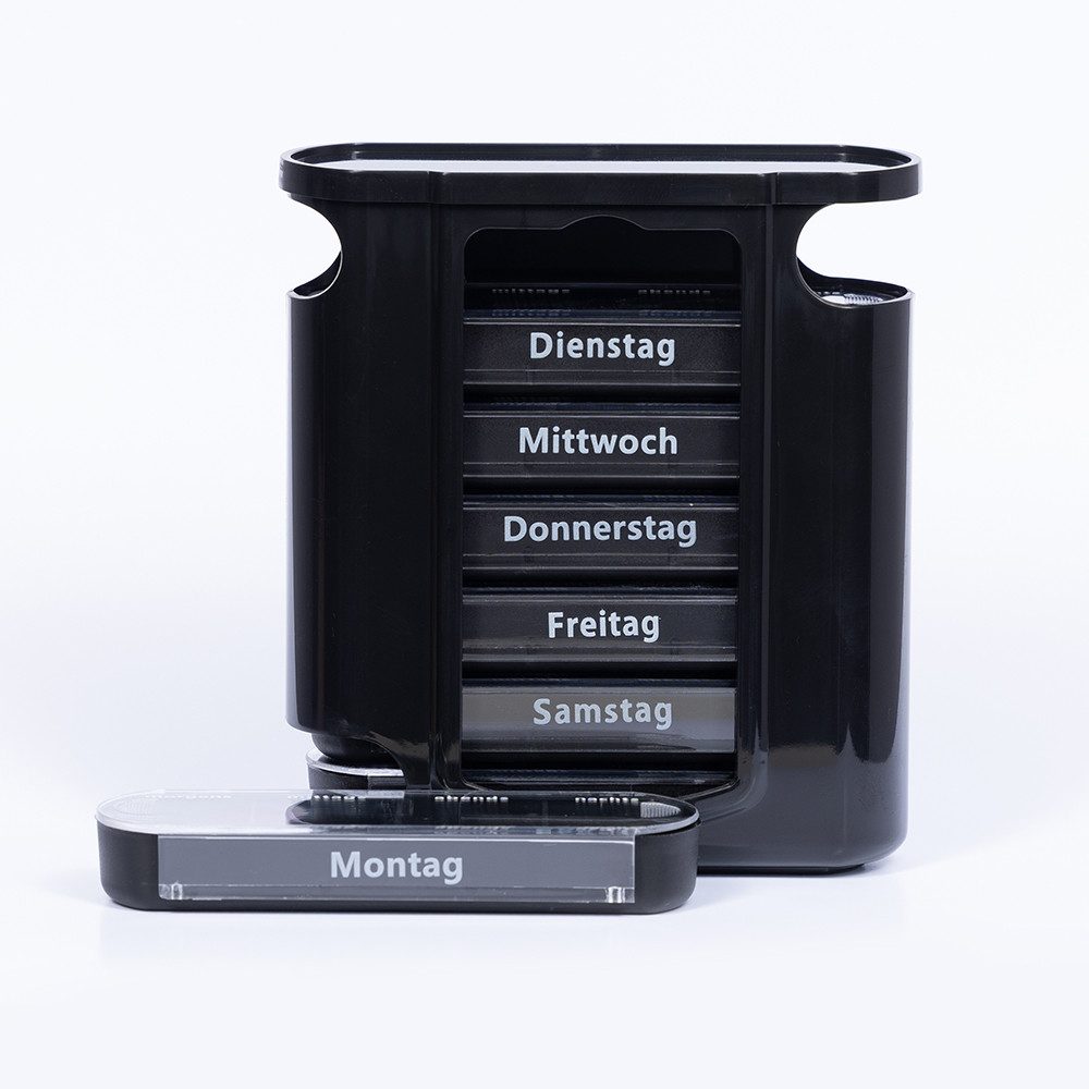 laro Pillendose Tablettenbox Farbauswahl 7 Tage – 4 Fächer – 2/6/12/24/48/96 Stück (2 St)