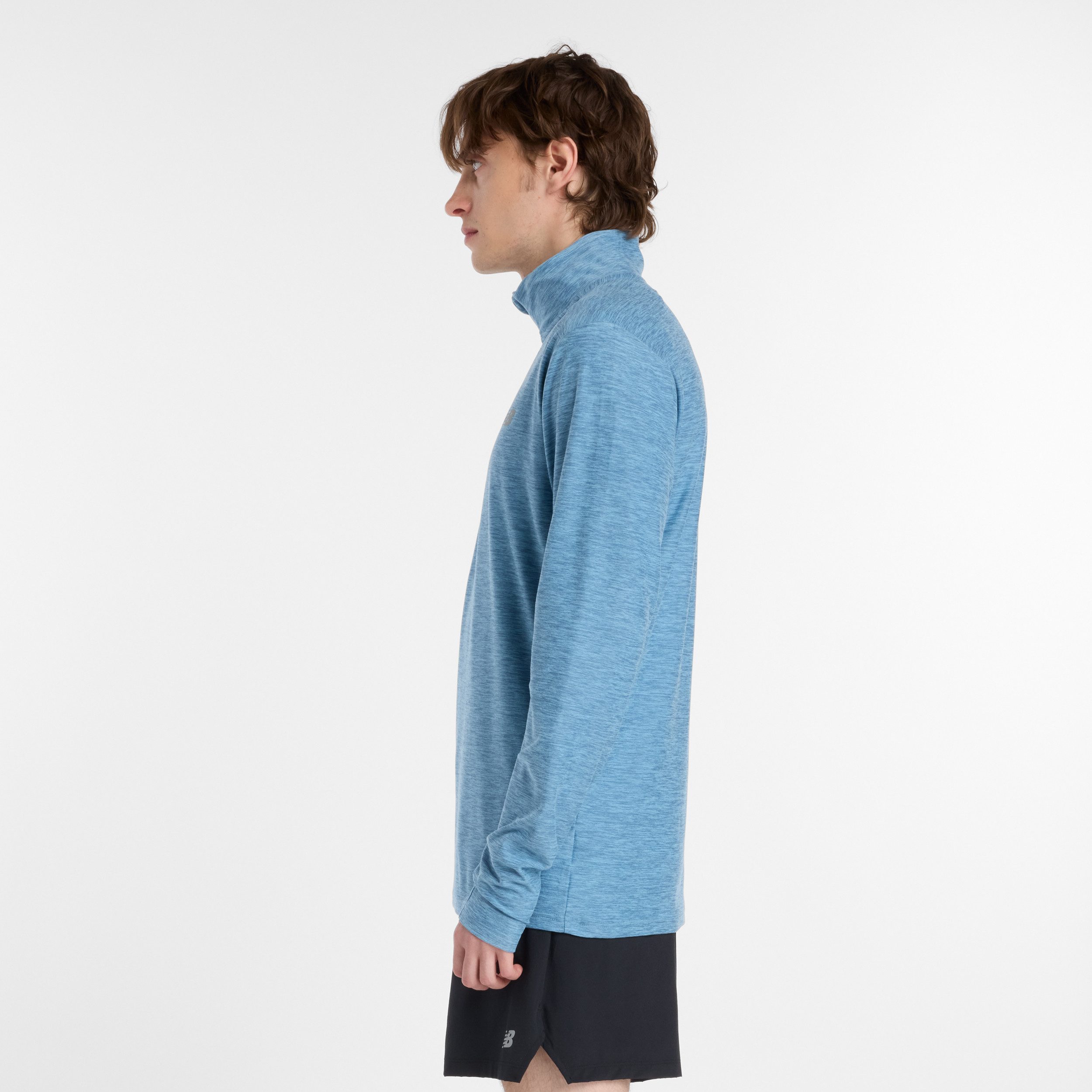 New Balance Laufshirt Space Dye 1/4 Zip mit Label