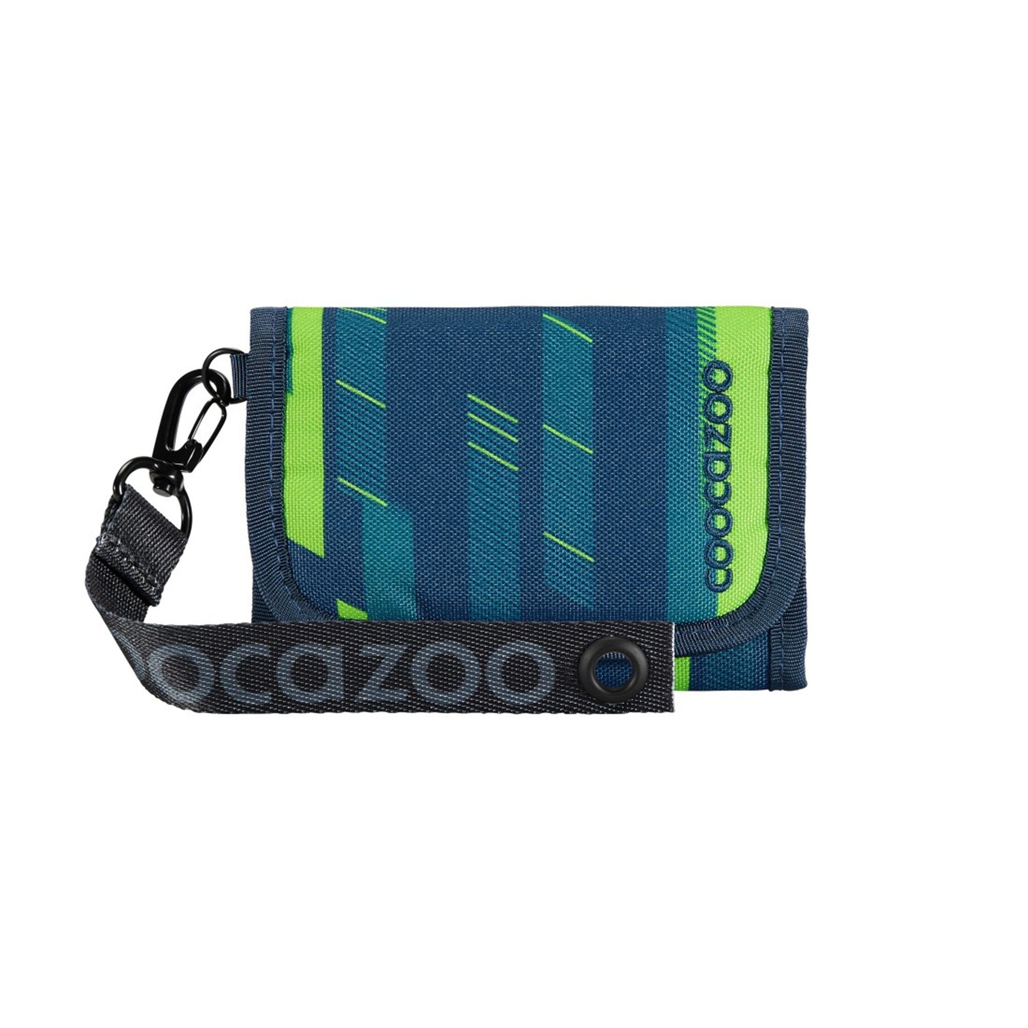 coocazoo Geldbörse Lime Stripe Geldbörse mit (1-tlg) Sichtfenster