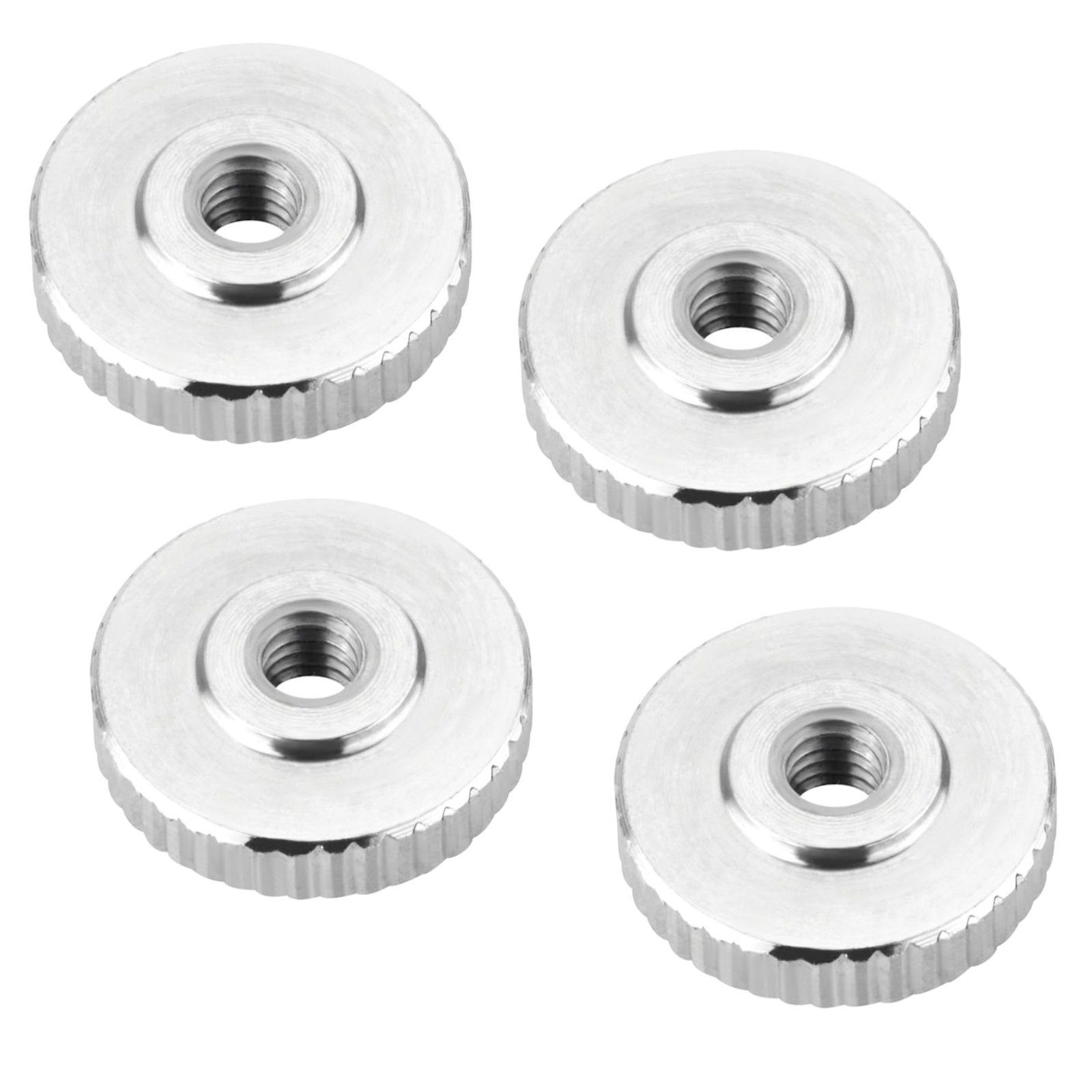 SO-TECH® Muttern Rändelmutter Edelstahl V2A (SS304) metrische Griffmutter, (4-St), M3 flache Form DIN 467, mit gerändelten Seitenflächen